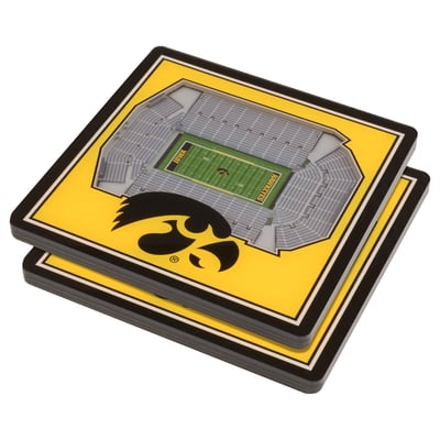 Iowa Hawkeyes Fanpoint 3D StadiumView Coasters
