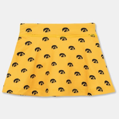 Iowa Hawkeyes ZooZatz Girls Toddler All-Over Print Tennis Skort - Gold