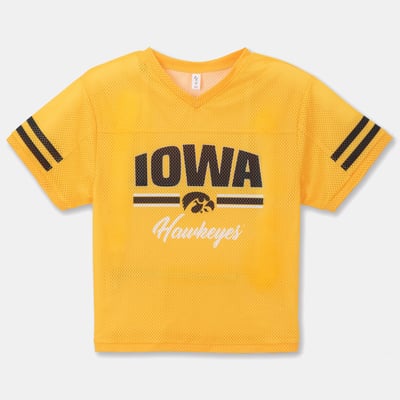Iowa Hawkeyes ZooZatz Girls Youth Mesh Jersey T-Shirt - Gold