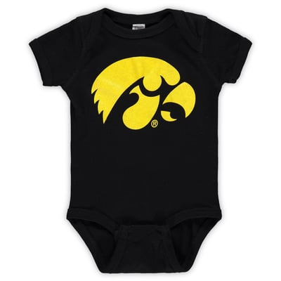 Iowa Hawkeyes Two Feet Ahead Infant Big Logo Bodysuit - Black
