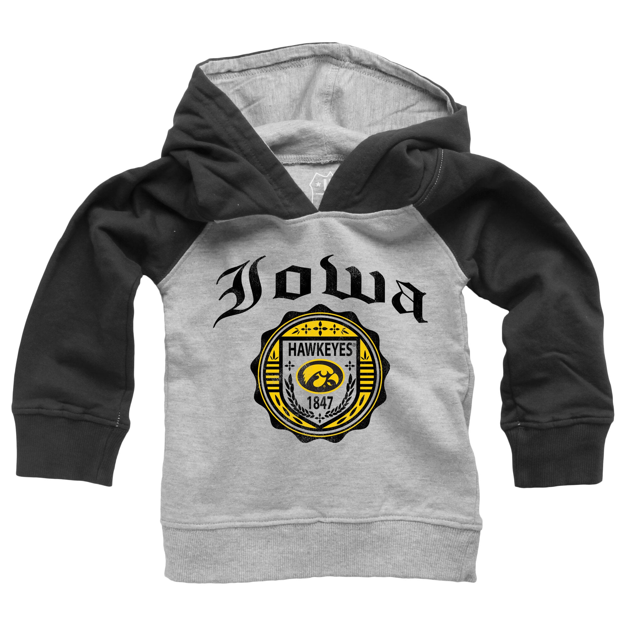 Infant Wes & Willy  Black Iowa Hawkeyes Raglan Hoodie and Sweatpants Set