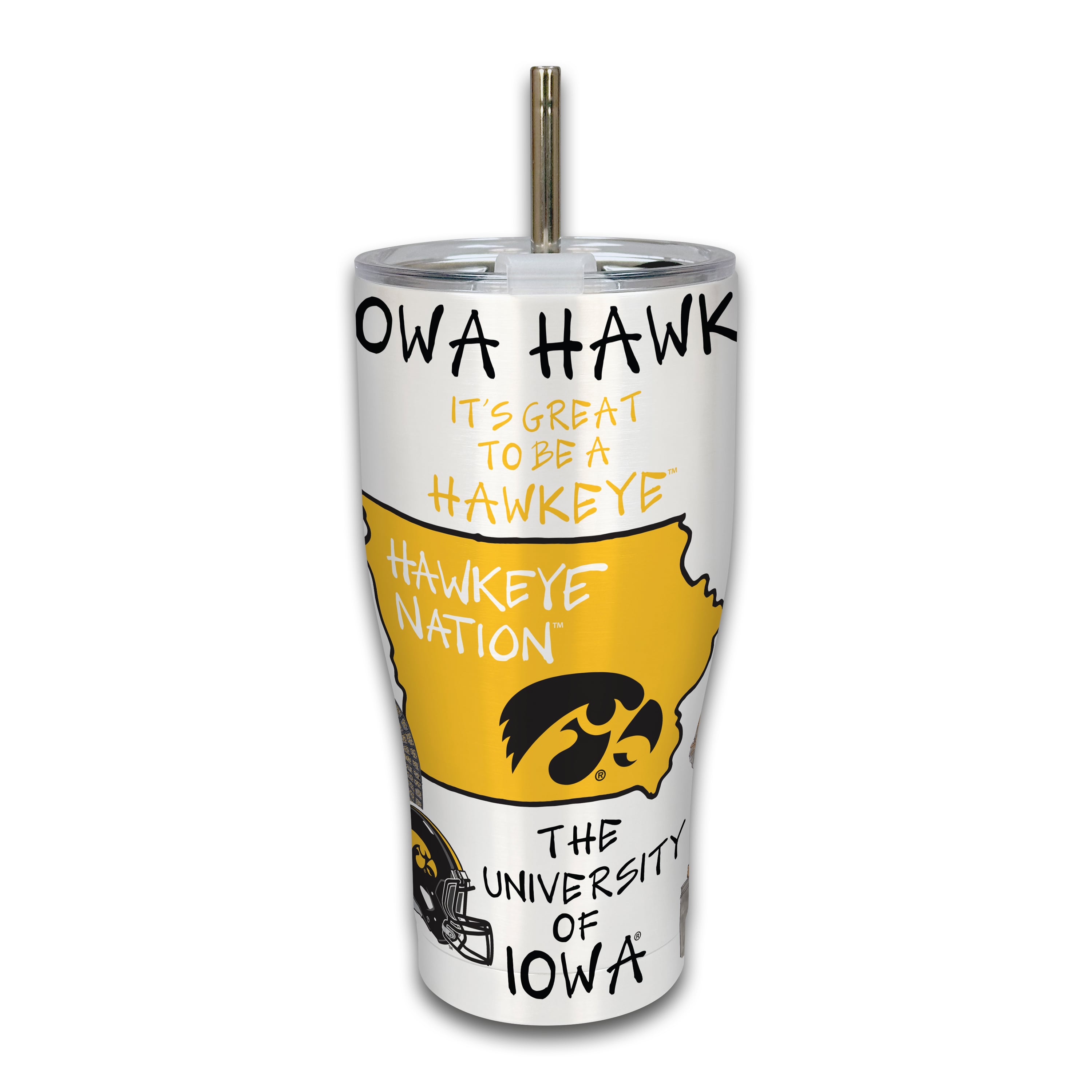 Iowa Hawkeyes 30oz. Icon Metal Tumbler