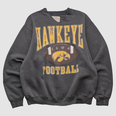 Iowa Hawkeyes Galt Sand 90s Pullover Sweatshirt - Charcoal - L by Fanatics Real Vintage