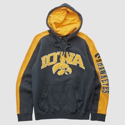 Iowa Hawkeyes Gear For Sports 2010s Hooded Pullover Sweatshirt - Black - XS by Fanatics Real Vintage