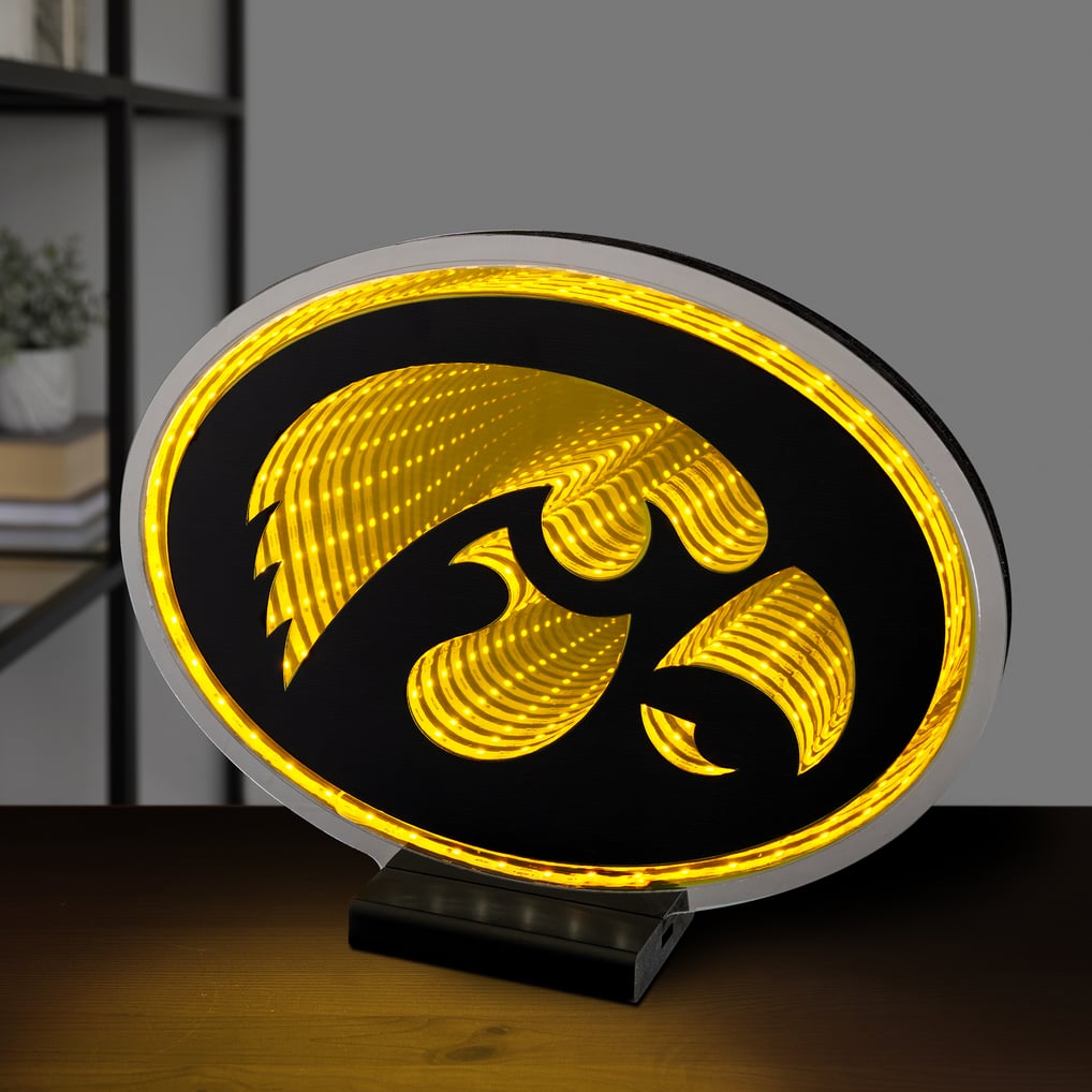 Iowa Hawkeyes LED Infinity Logo Light