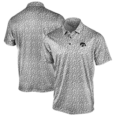 Polo Iowa Hawkeyes Antigua Flourish - Noir