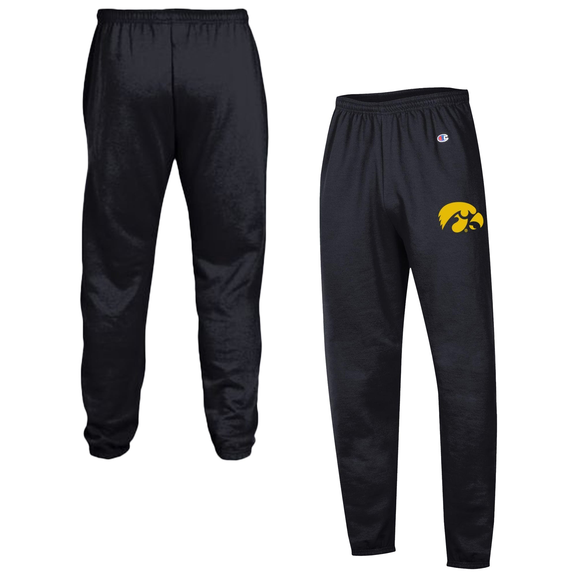 Pantalon de survêtement en molleton Powerblend noir Champion Iowa Hawkeyes pour homme