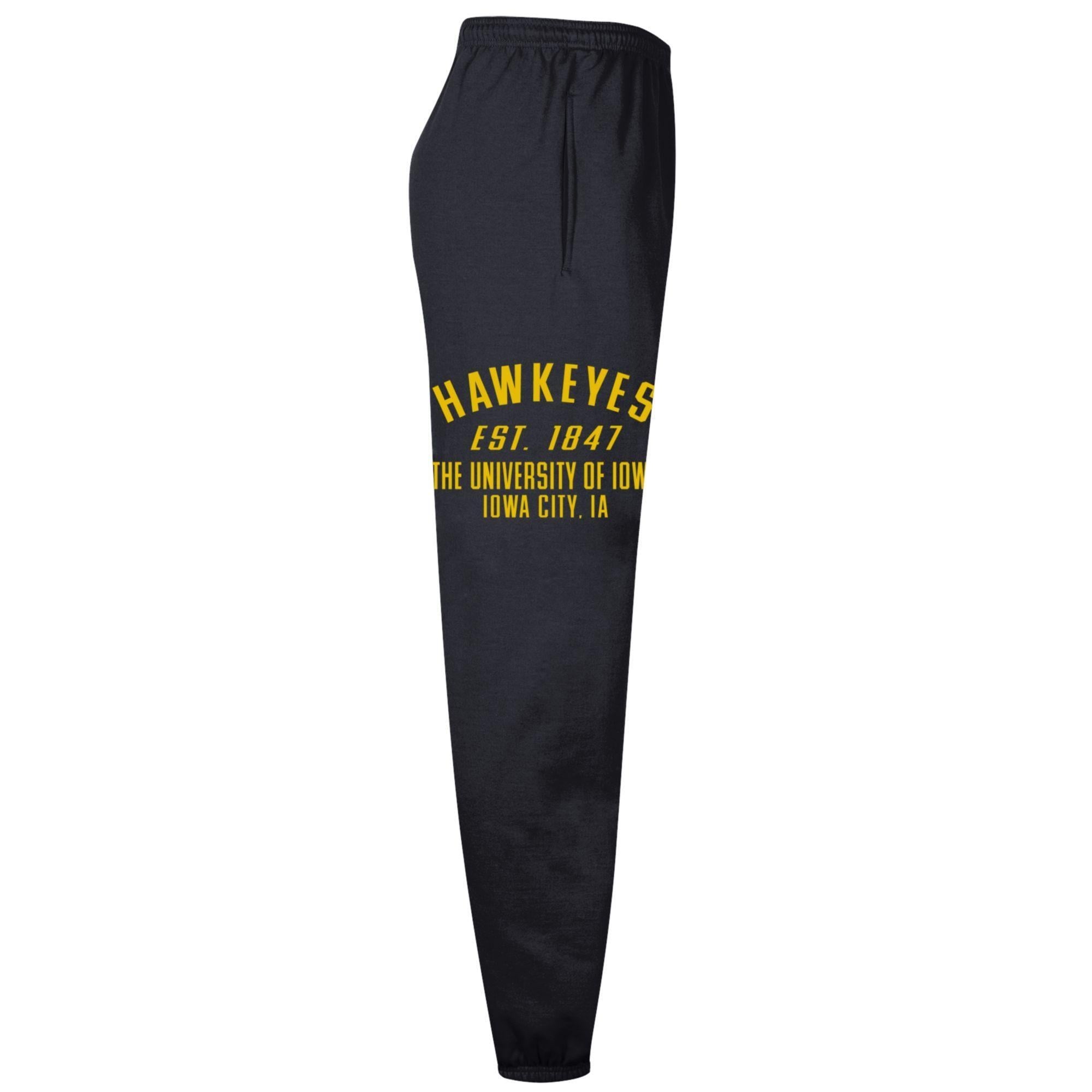 Pantalon de survêtement en molleton Powerblend noir Champion Iowa Hawkeyes pour homme