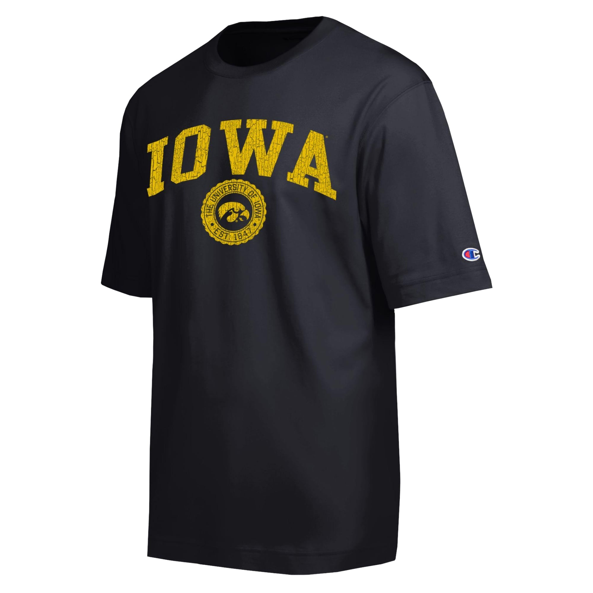 Men's Champion Black Iowa Hawkeyes Scholar All-Star T-Shirt