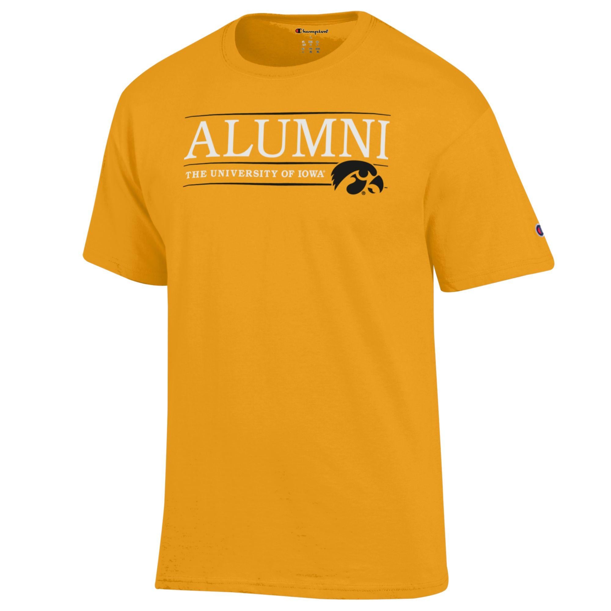 Mens CHAMPION gl Iowa Hawkeyes SP Alumni Replen SS Tee