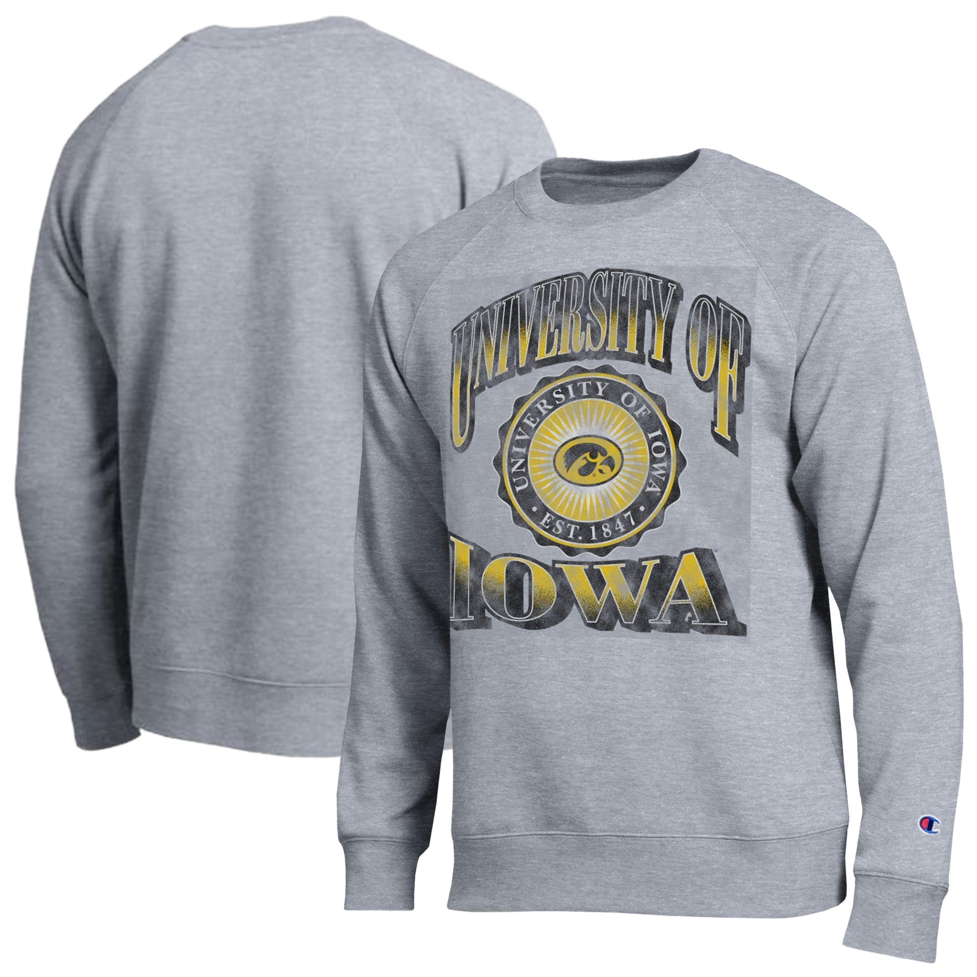 Men's Champion Heather Gray Iowa Hawkeyes All-Star Sweatshirt