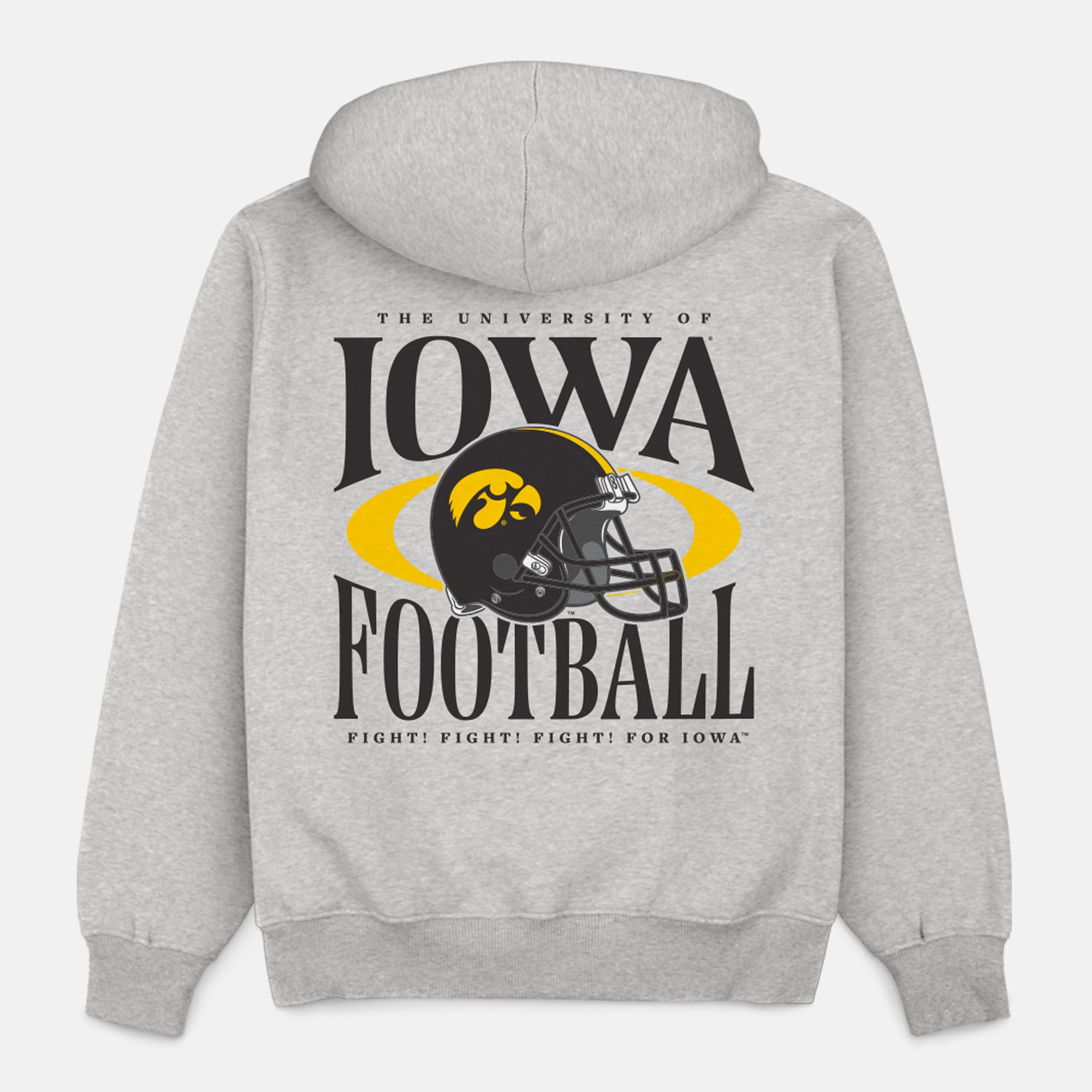 Sweat à capuche épais gris Homefield pour homme, Iowa Hawkeyes Football.