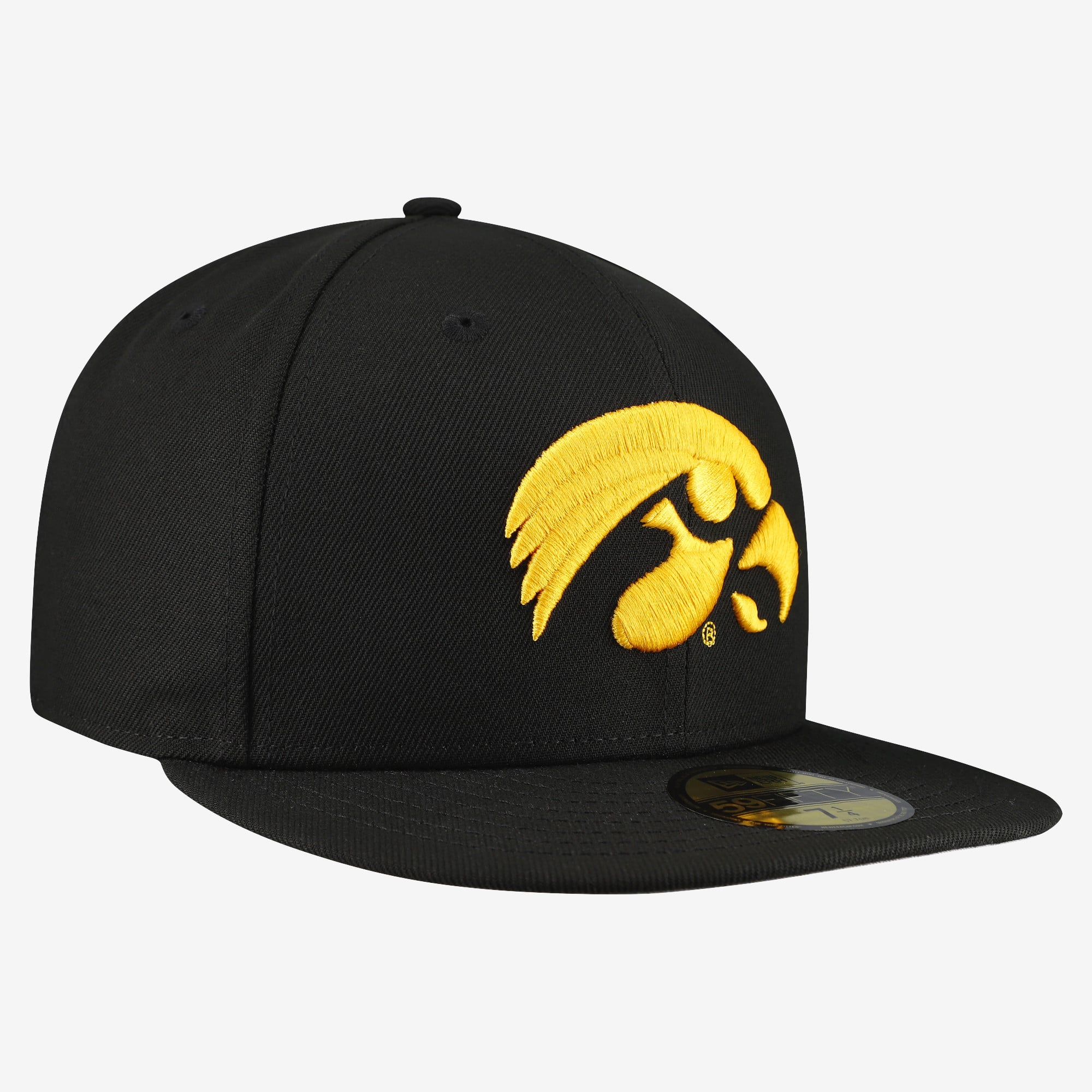 Men's New Era Black Iowa Hawkeyes Core 59FIFTY Fitted Hat