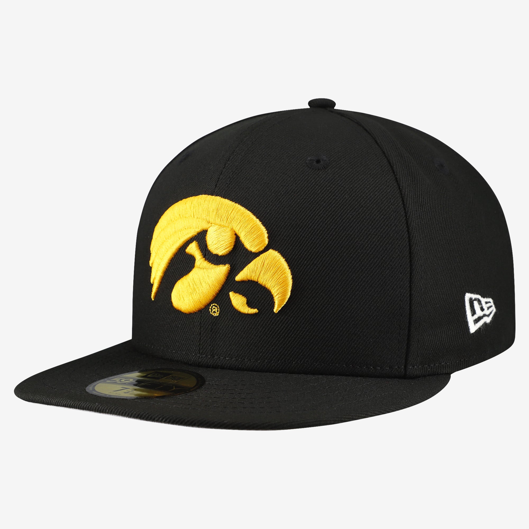 Men's New Era Black Iowa Hawkeyes Core 59FIFTY Fitted Hat