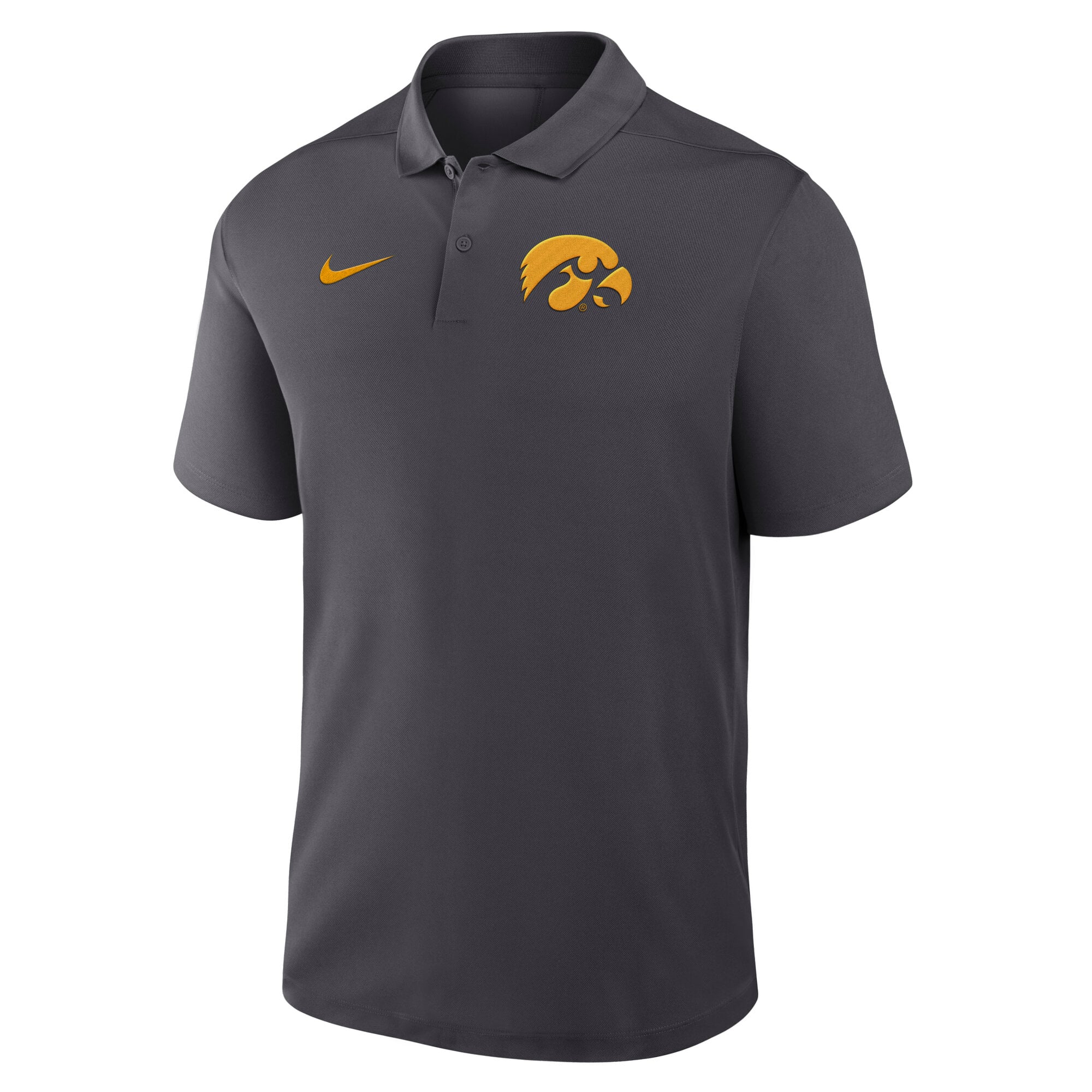 Polo Nike Dri-FIT anthracite Iowa Hawkeyes Primetime Victory pour homme
