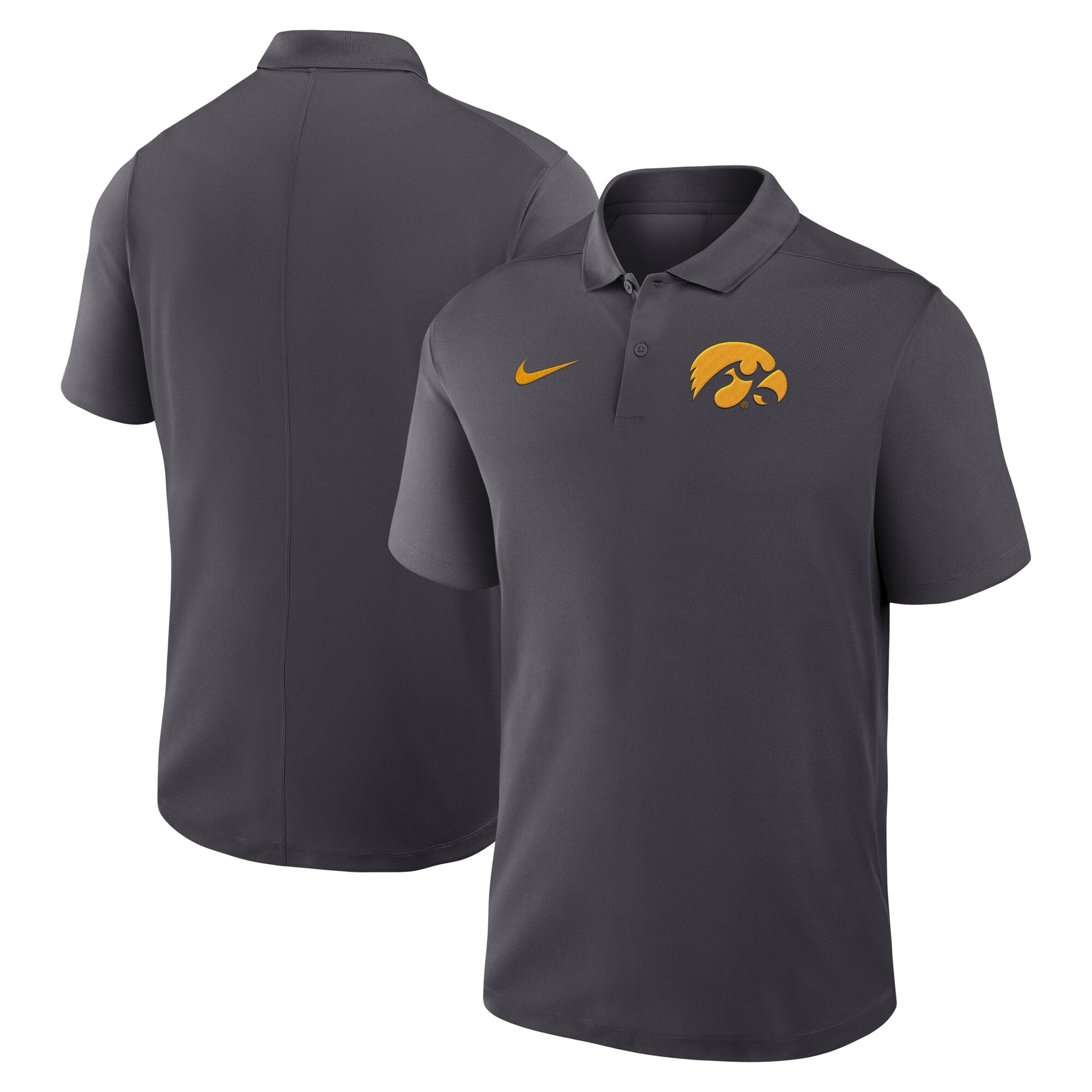 Polo Nike Dri-FIT anthracite Iowa Hawkeyes Primetime Victory pour homme