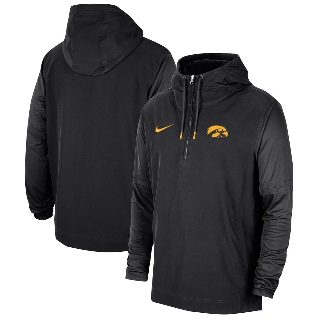 Men's Nike Black Iowa Hawkeyes 2023 Sideline Player Quarter-Zip Hoodie ...