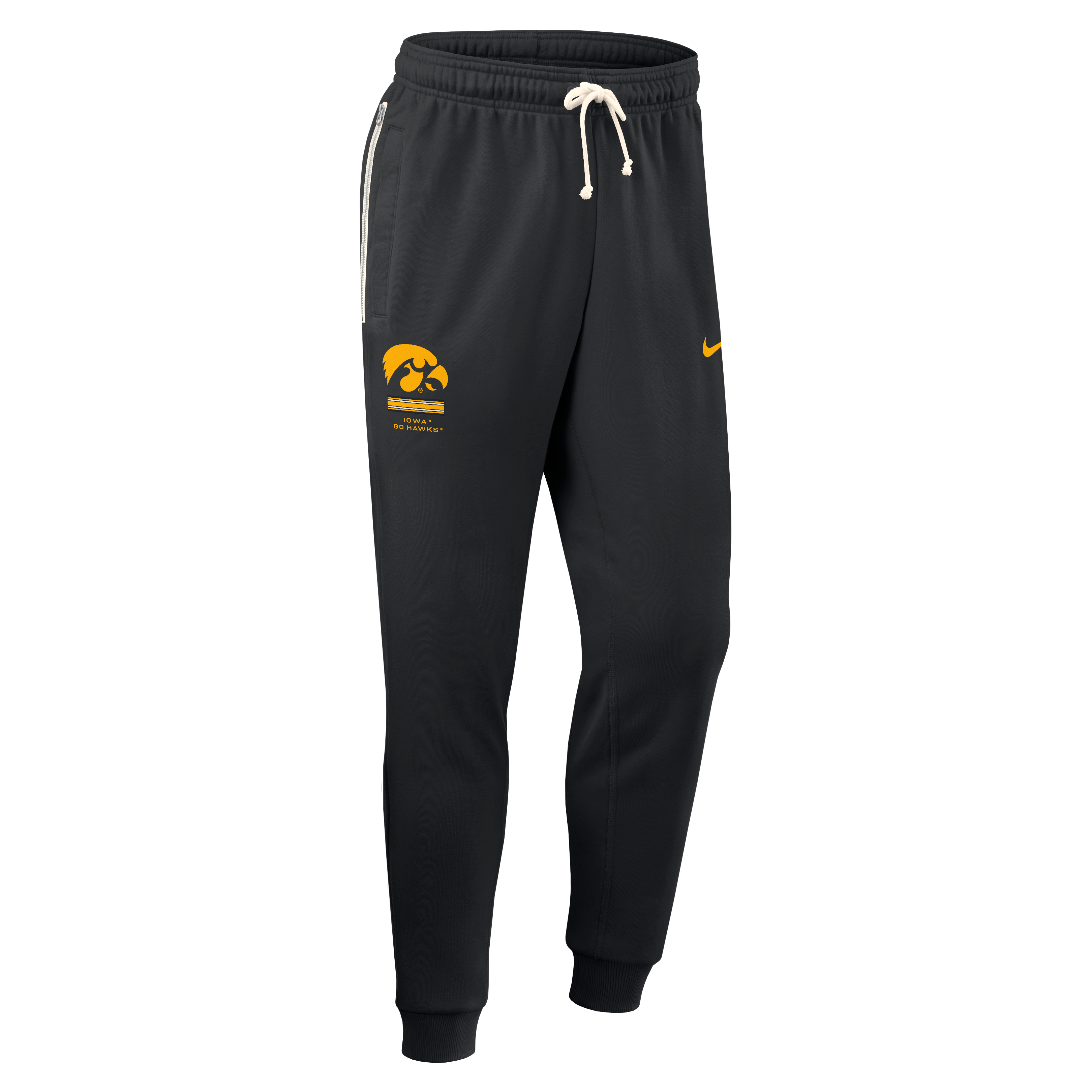 Men's Nike Black Iowa Hawkeyes 2026 Sideline Standard Issue Dri-FIT Taper Pants