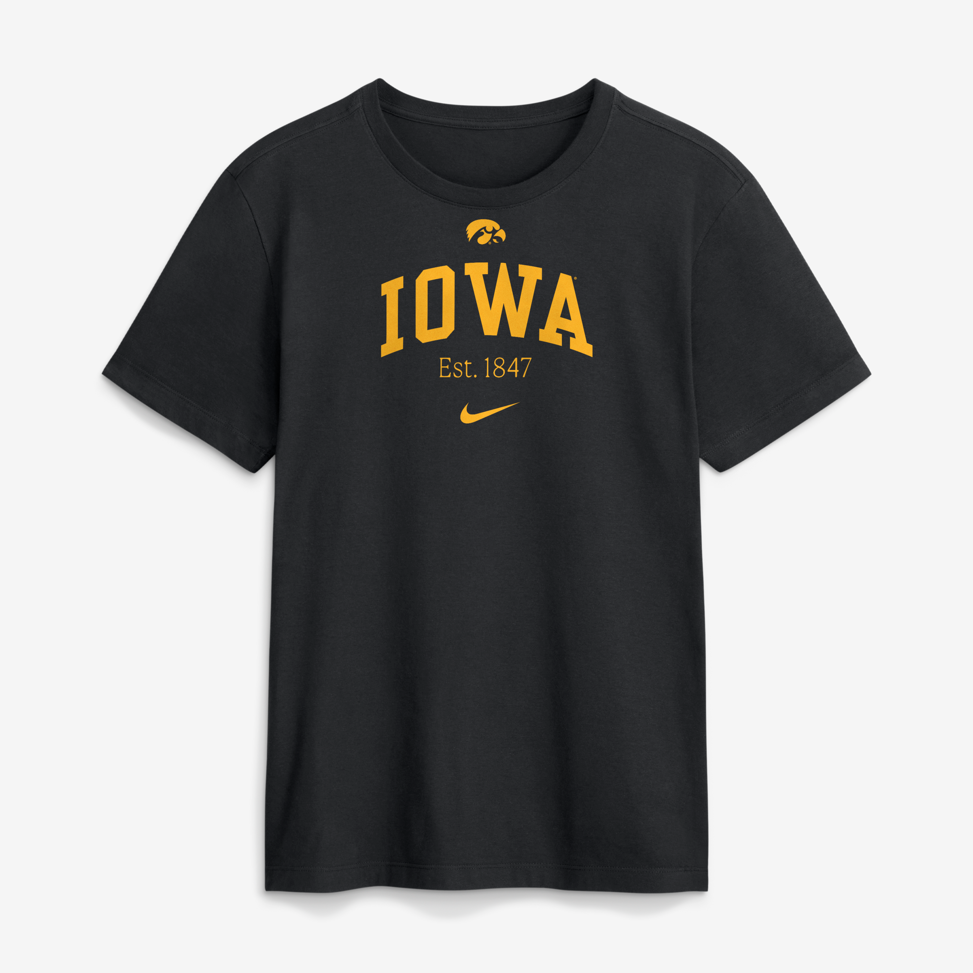 T-shirt Nike noir pour homme Iowa Hawkeyes Academic Arch