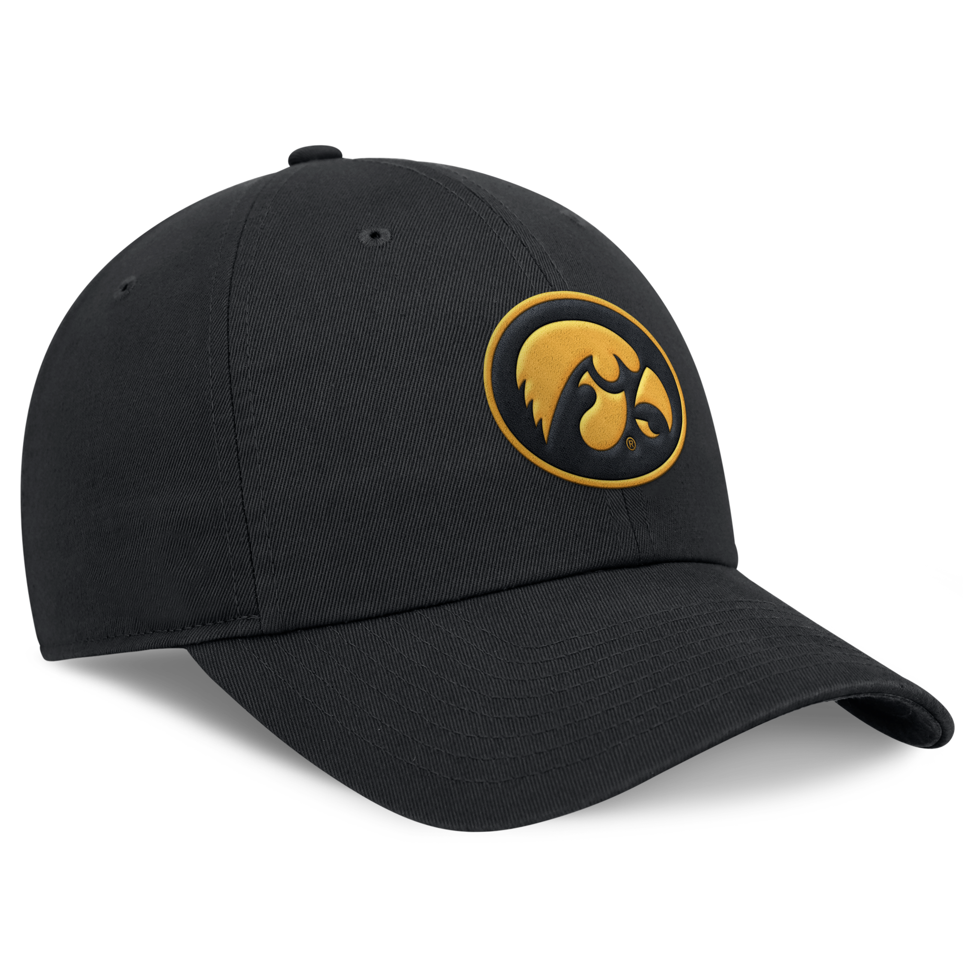 Men's Nike Black Iowa Hawkeyes Club Dri-FIT Adjustable Hat