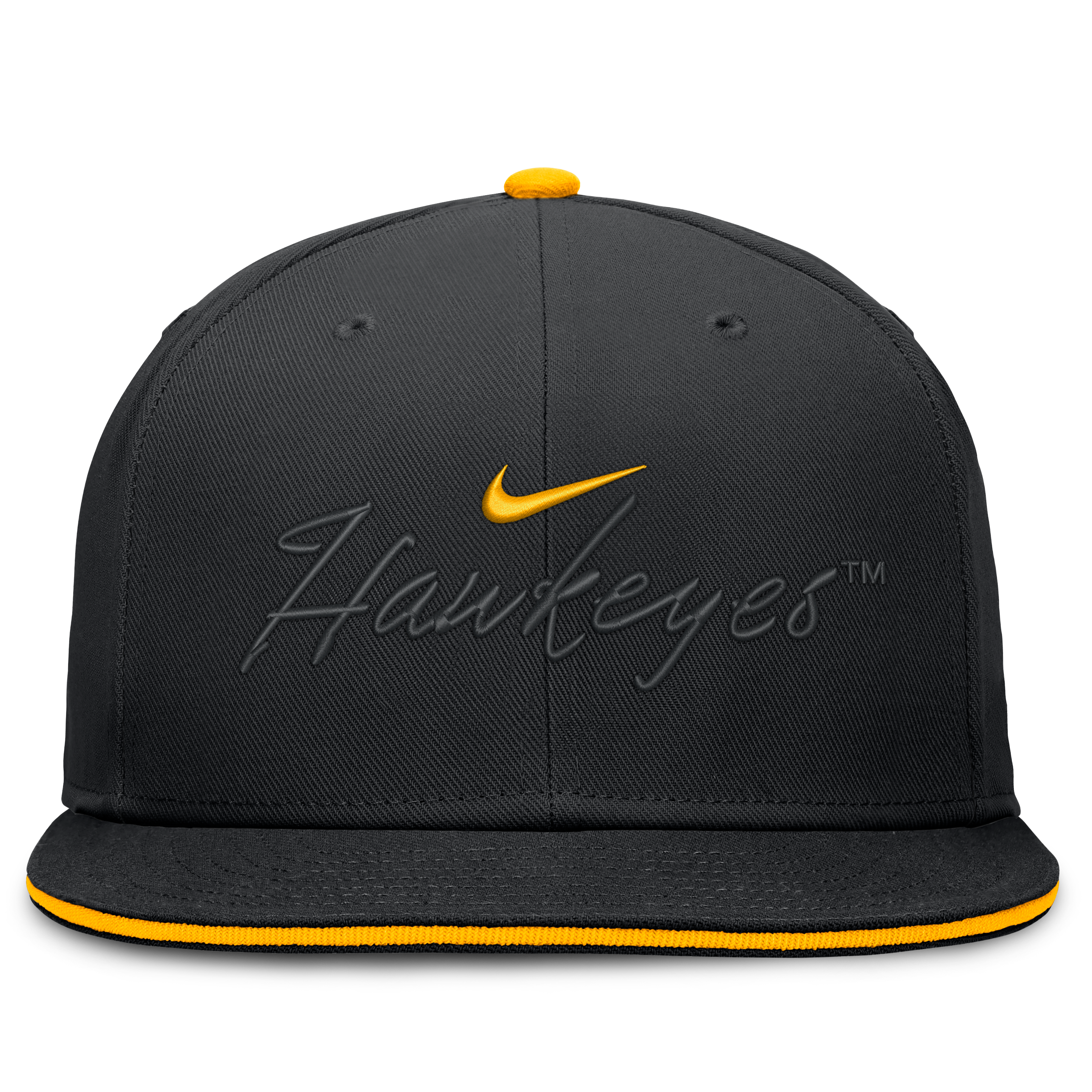 Casquette ajustée Nike Iowa Hawkeyes Dri-FIT Primetime Script noire pour homme