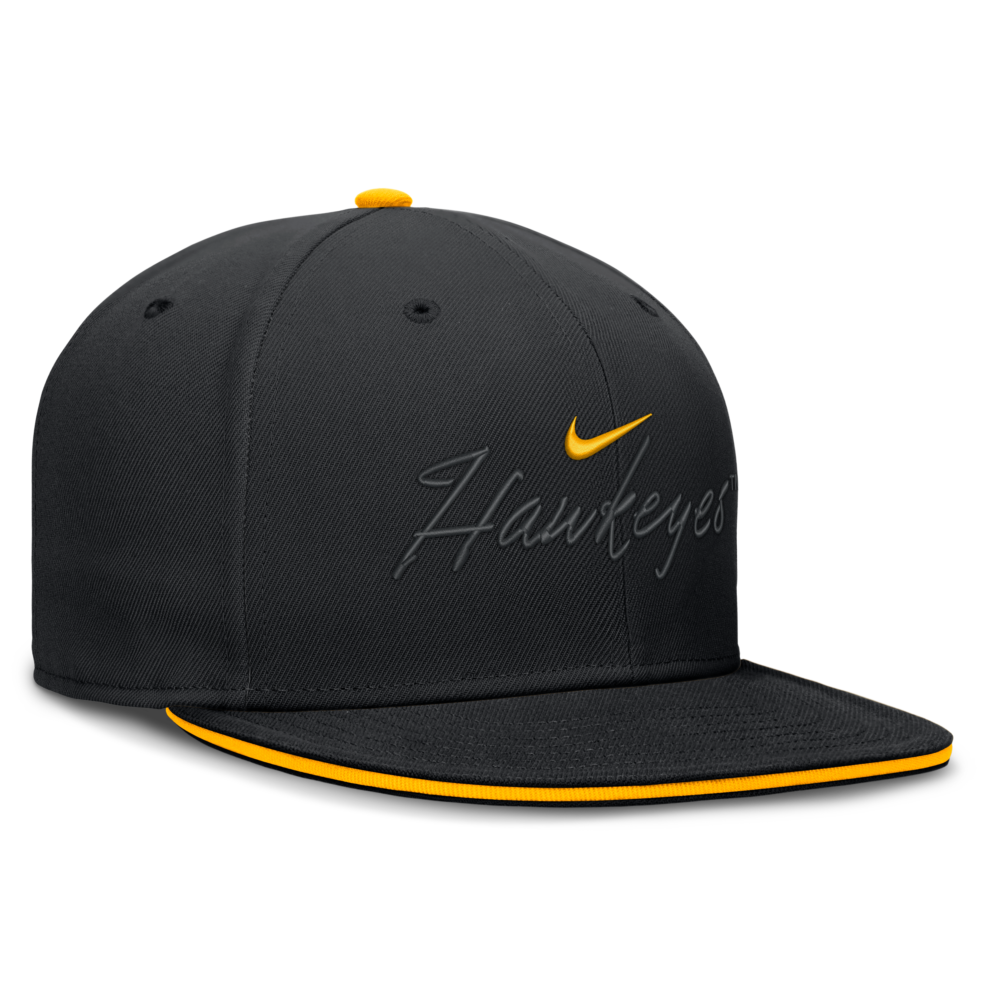 Casquette ajustée Nike Iowa Hawkeyes Dri-FIT Primetime Script noire pour homme