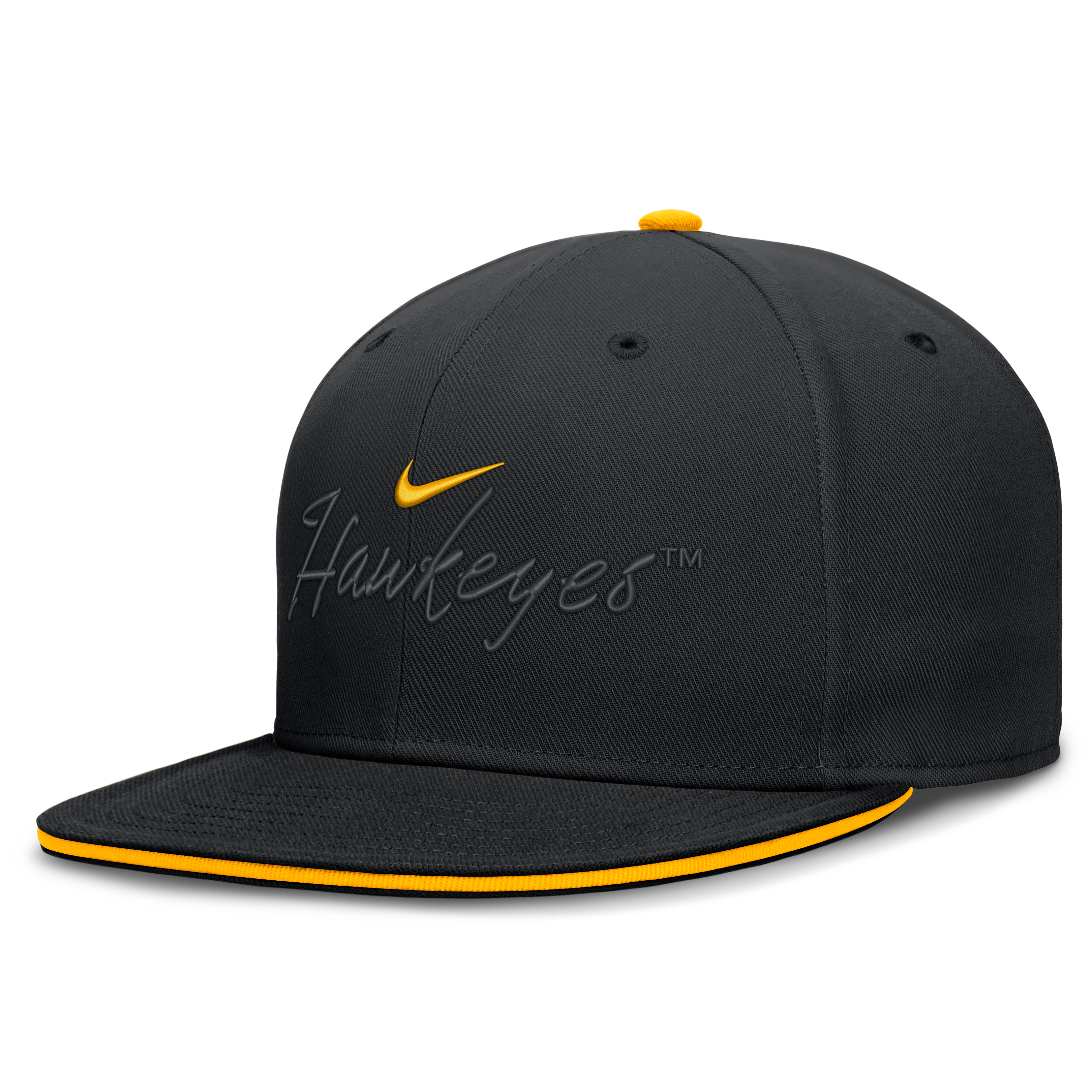 Casquette ajustée Nike Iowa Hawkeyes Dri-FIT Primetime Script noire pour homme