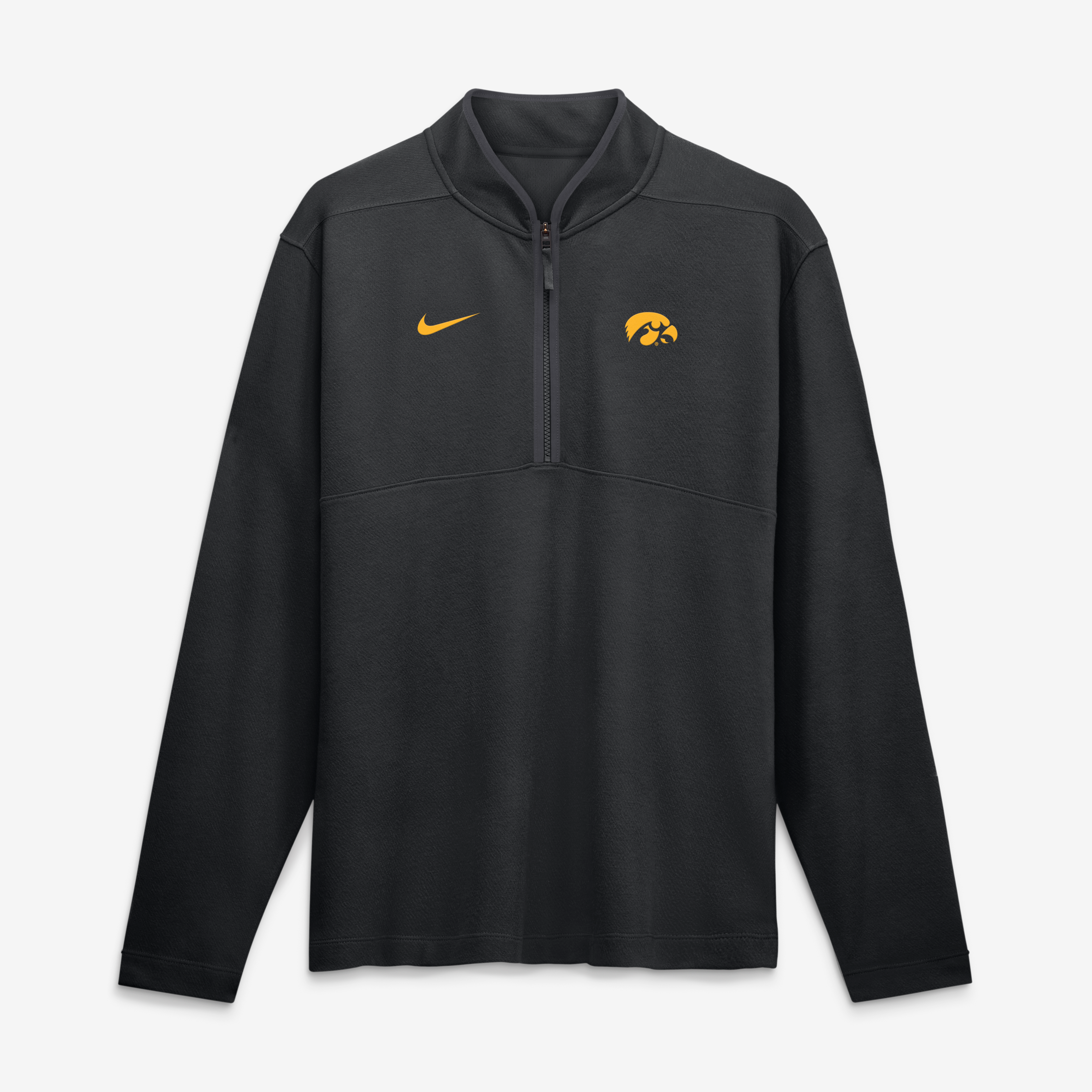 Men's Nike  Black Iowa Hawkeyes Dri-FIT Victory Half-Zip Pullover