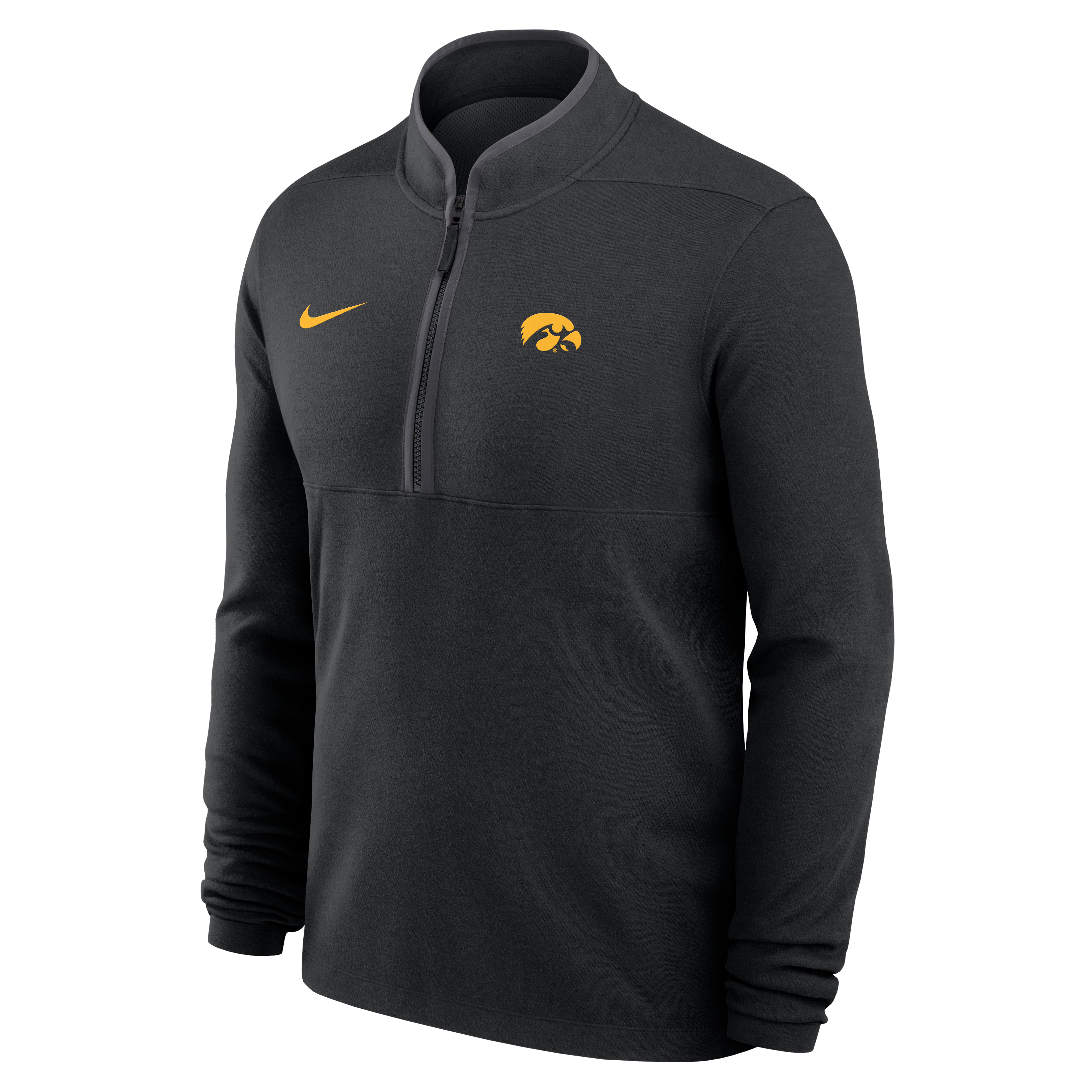 Men's Nike  Black Iowa Hawkeyes Dri-FIT Victory Half-Zip Pullover