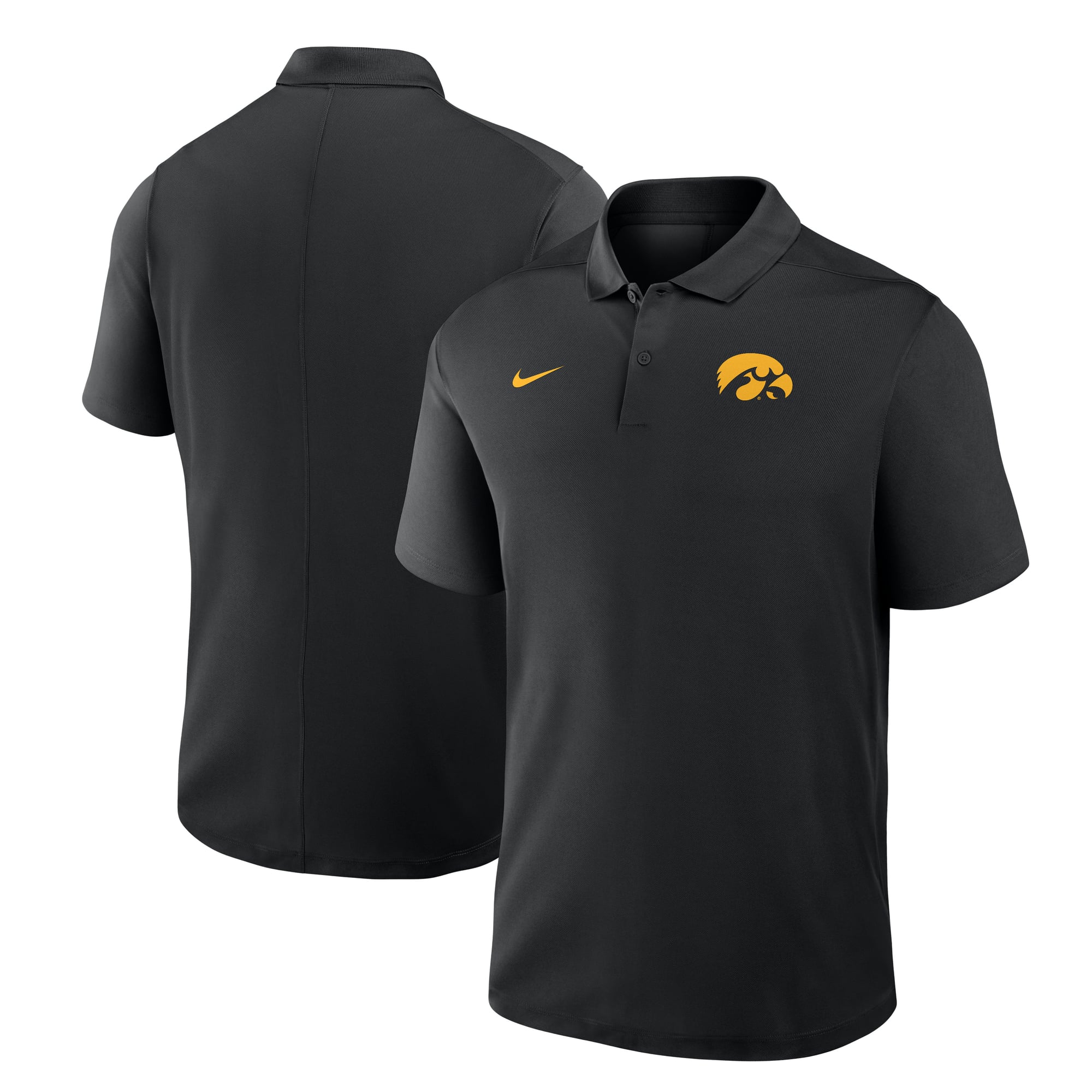 Polo Nike Dri-FIT Victory noir pour homme, Iowa Hawkeyes