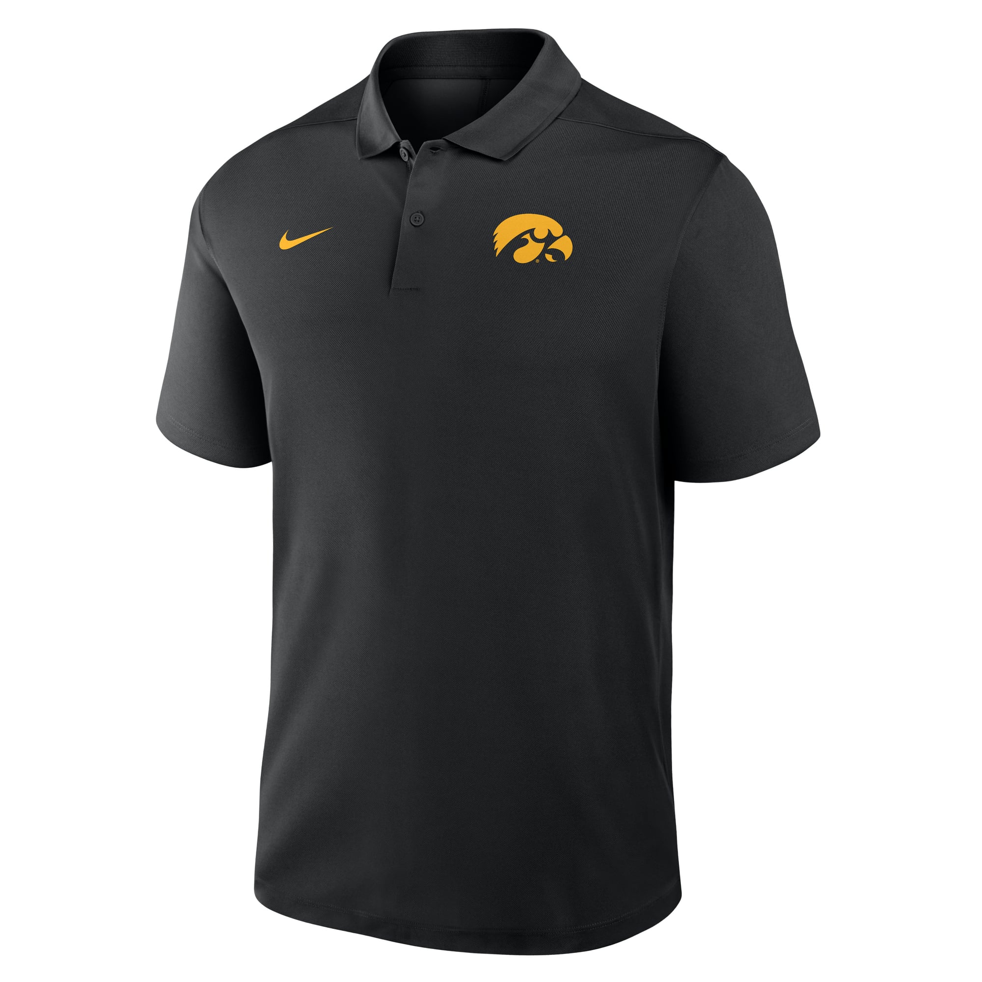 Polo Nike Dri-FIT Victory noir pour homme, Iowa Hawkeyes
