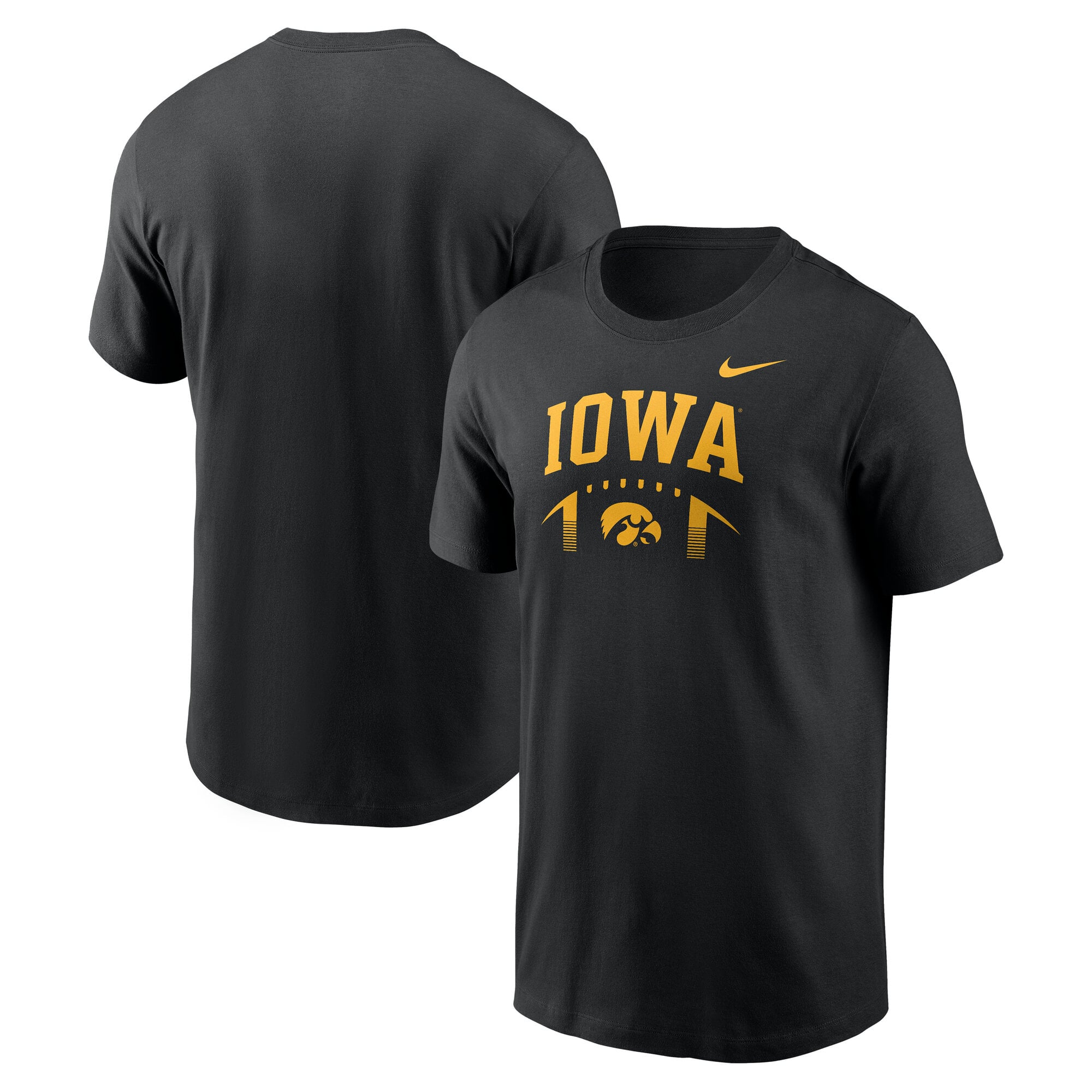Men's Nike  Black Iowa Hawkeyes Primetime Football Icon T-Shirt