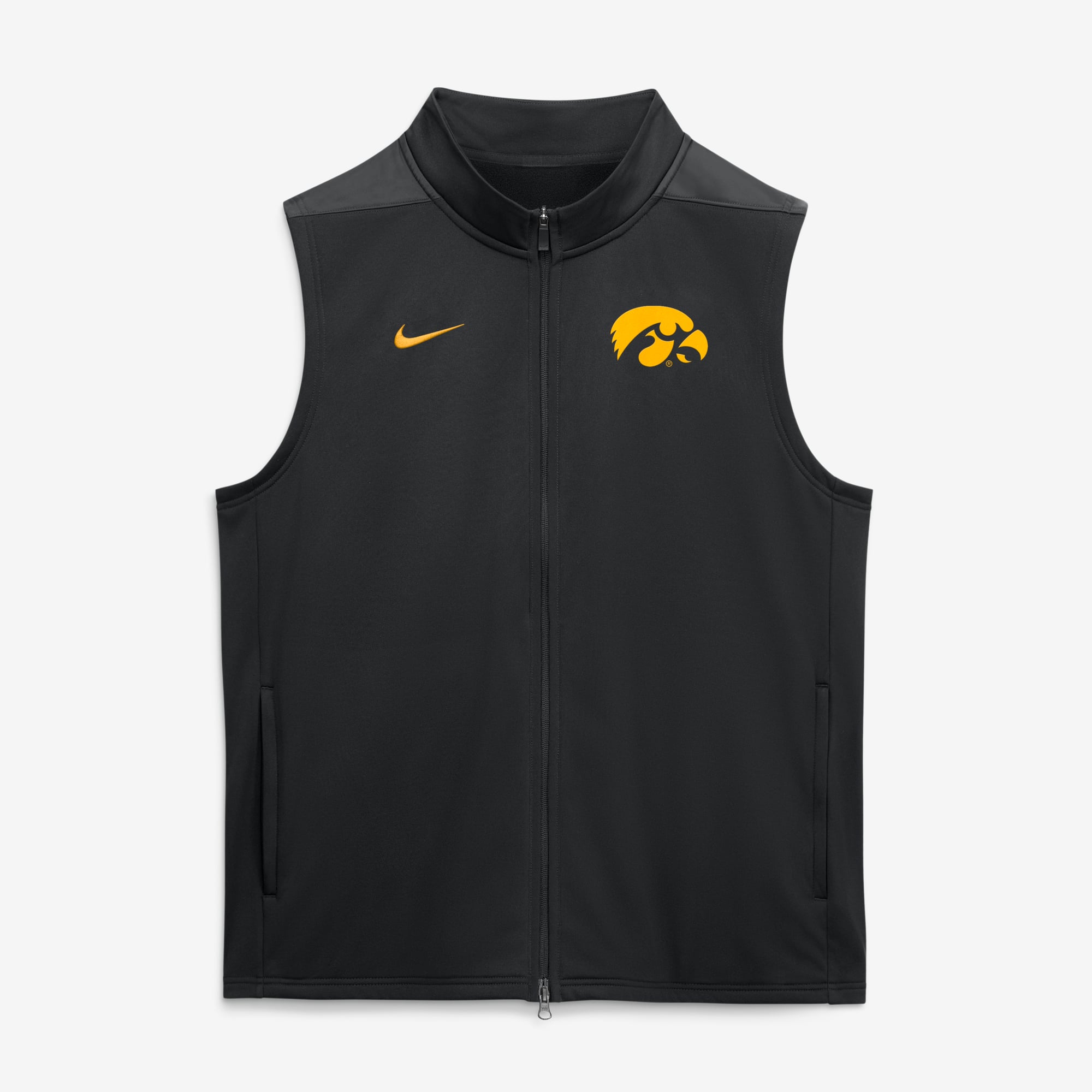Gilet zippé Nike noir Iowa Hawkeyes Primetime Victory Therma-FIT pour homme