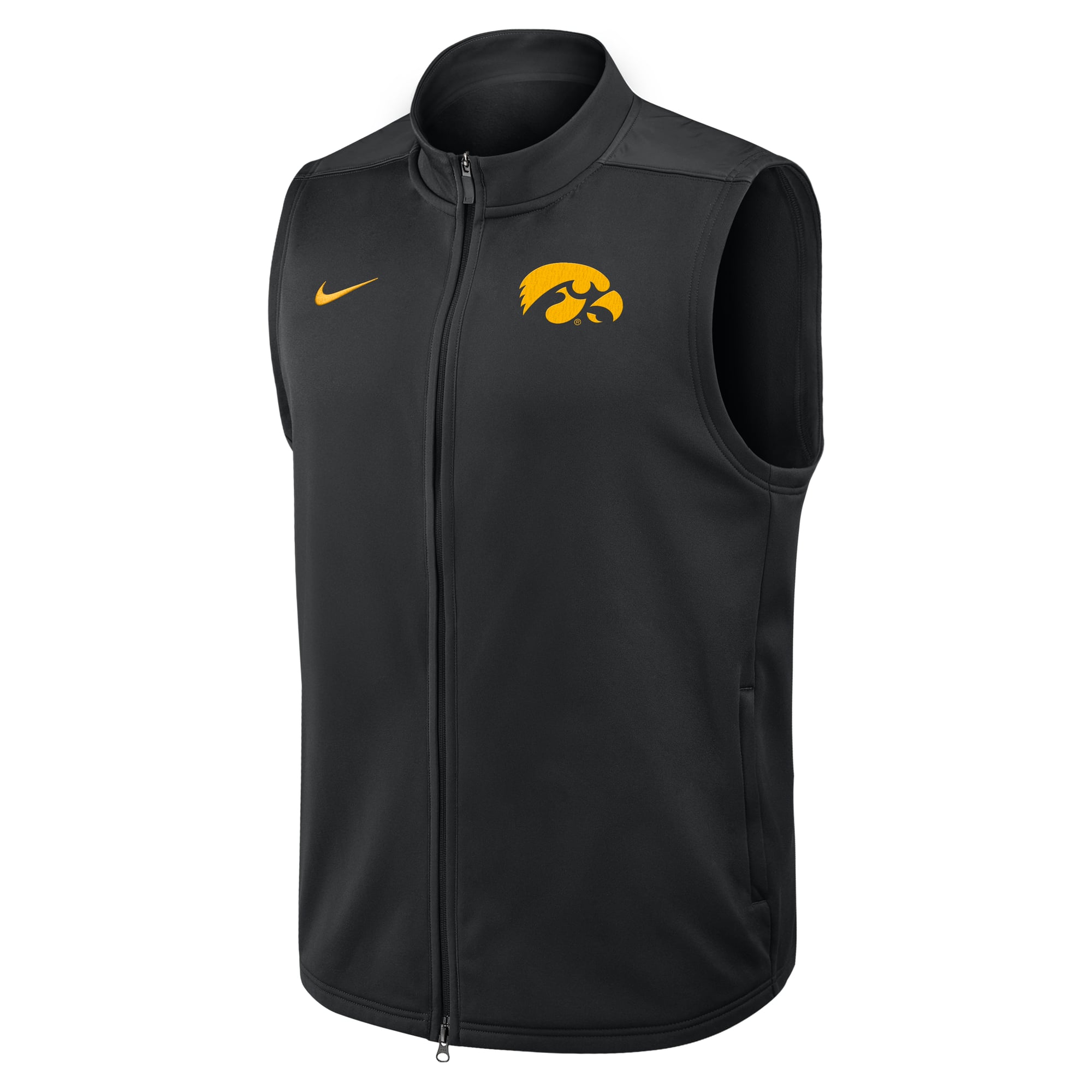 Gilet zippé Nike noir Iowa Hawkeyes Primetime Victory Therma-FIT pour homme