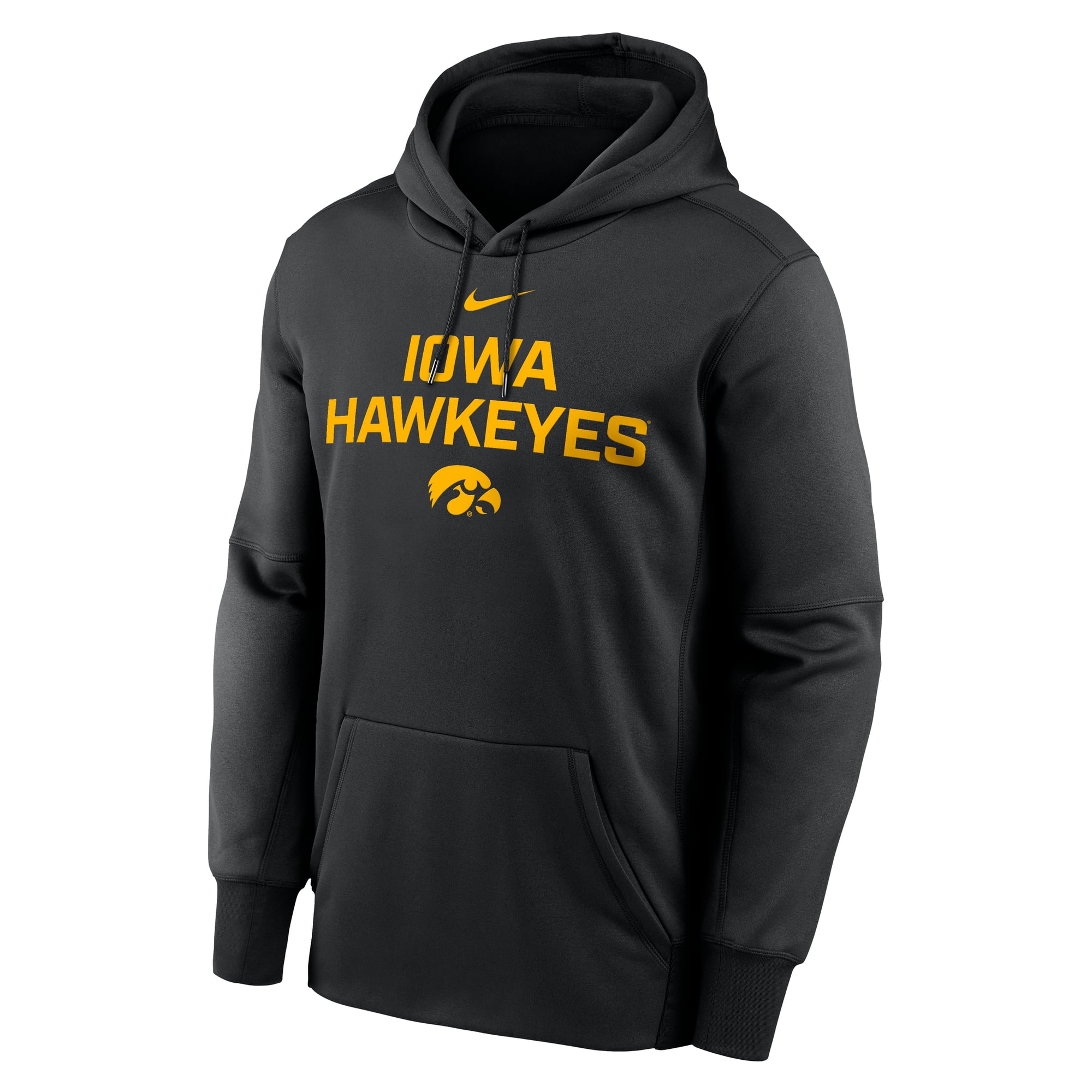 Sweat à capuche Nike Iowa Hawkeyes Team Stacked Performance pour homme, noir