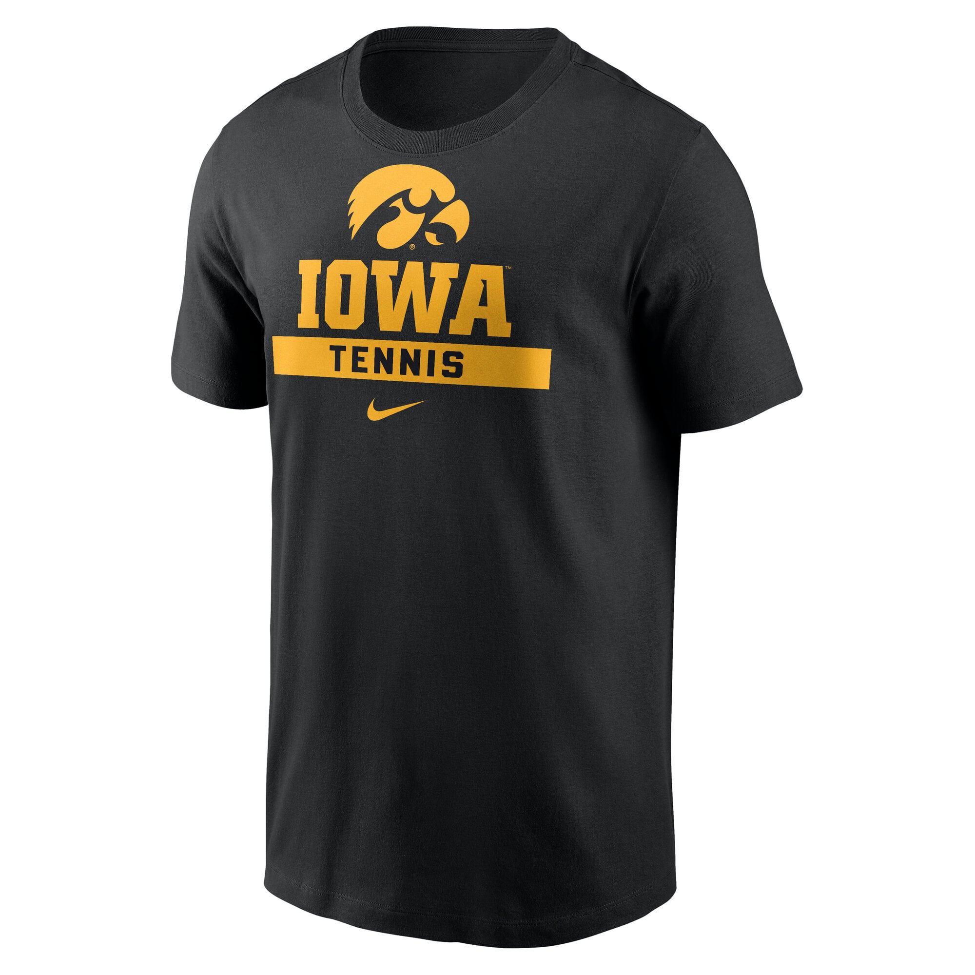 T-shirt Nike noir pour homme Iowa Hawkeyes Tennis Club Sport Drop