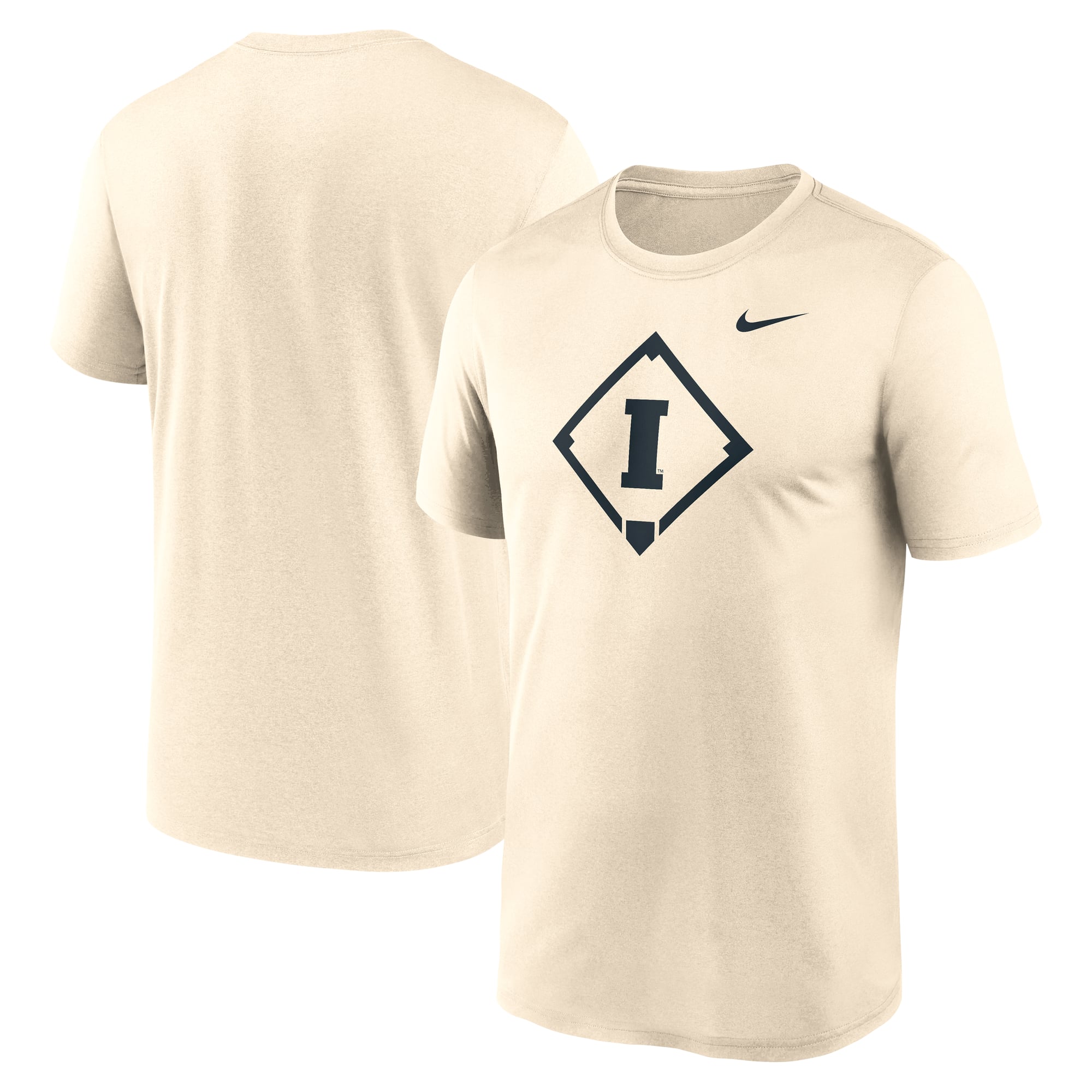 Men's Nike Cream Iowa Hawkeyes Legend Baseball Icon Performance T-Shirt