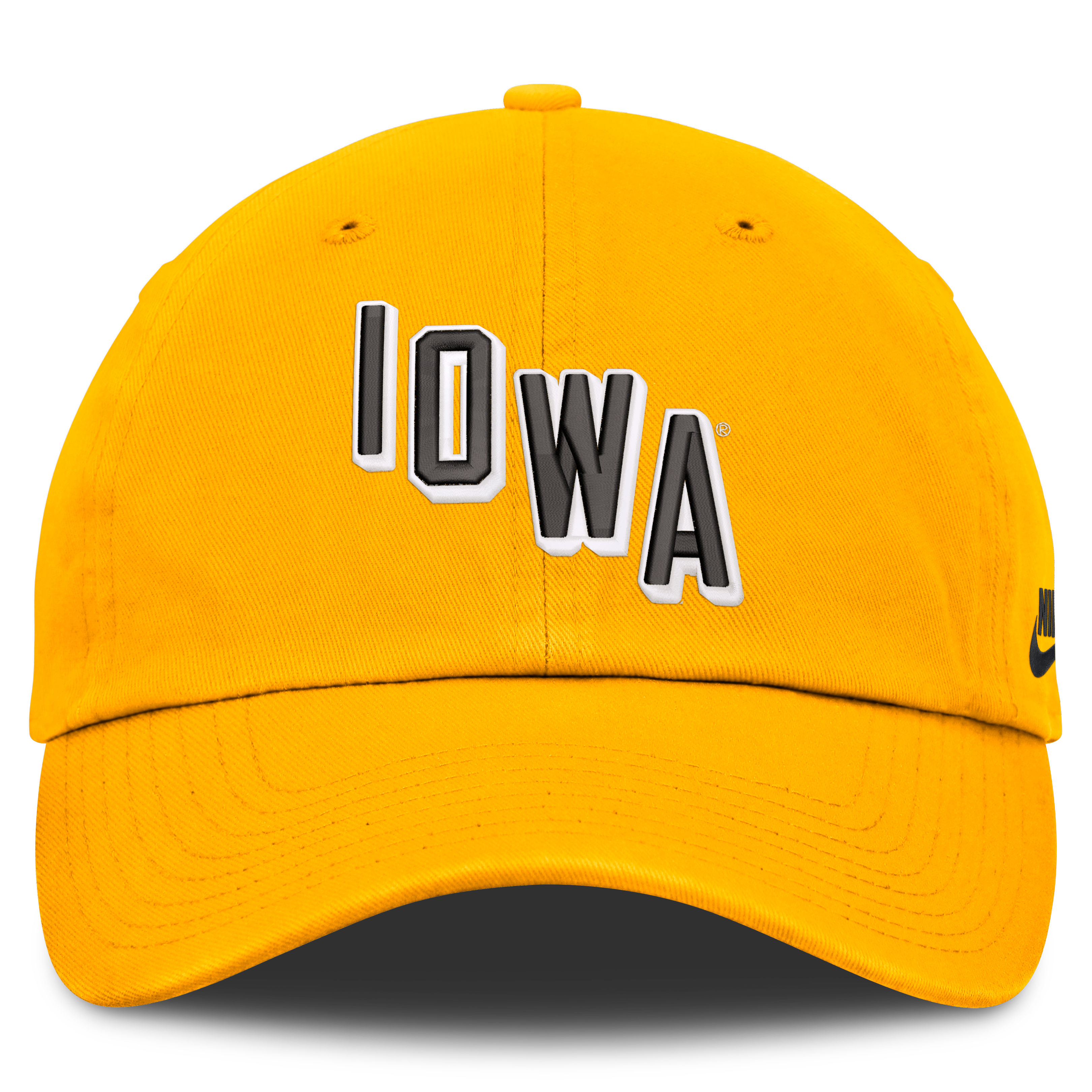 Casquette ajustable Nike Gold Iowa Hawkeyes Legacy Letter & Mascot Club pour homme