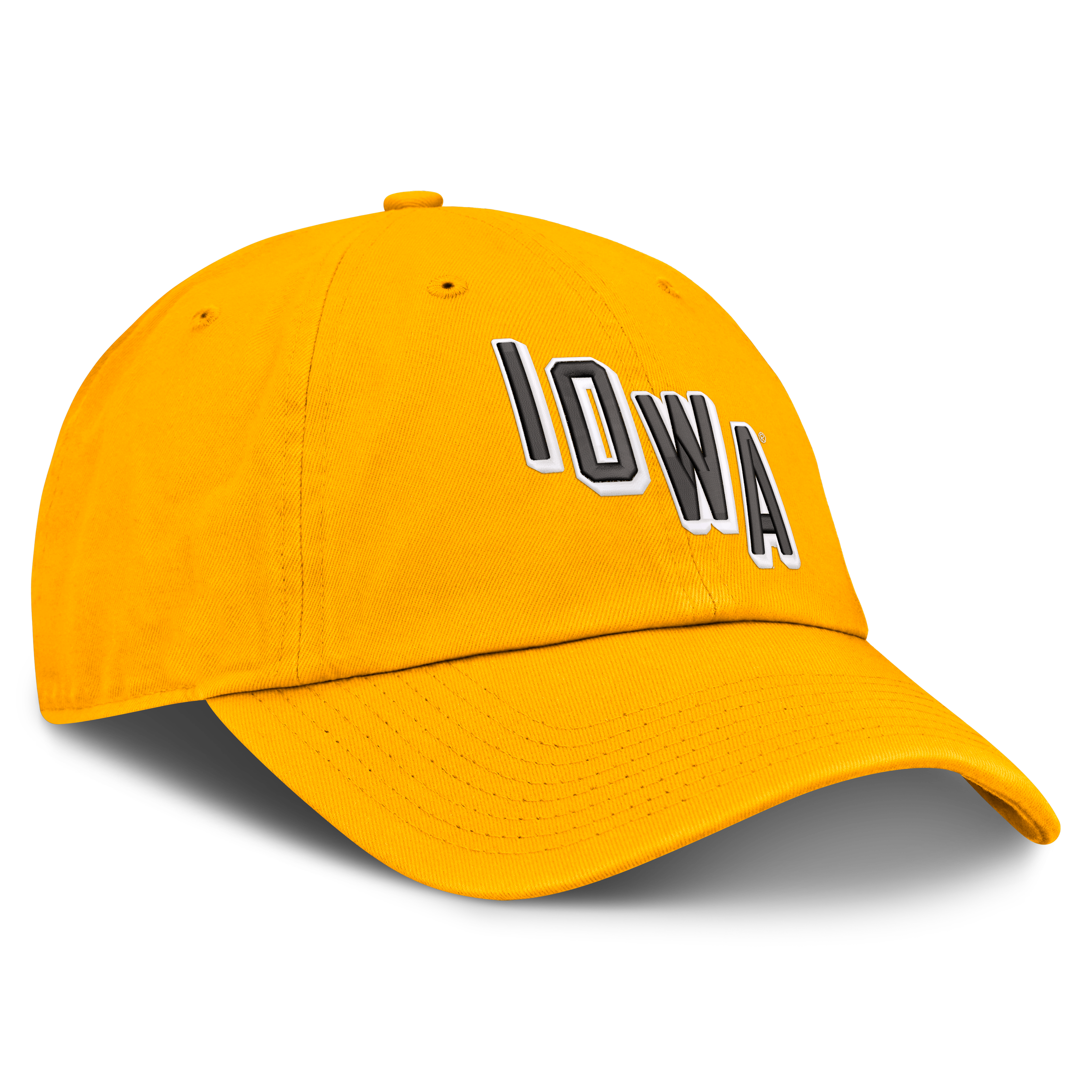 Casquette ajustable Nike Gold Iowa Hawkeyes Legacy Letter & Mascot Club pour homme
