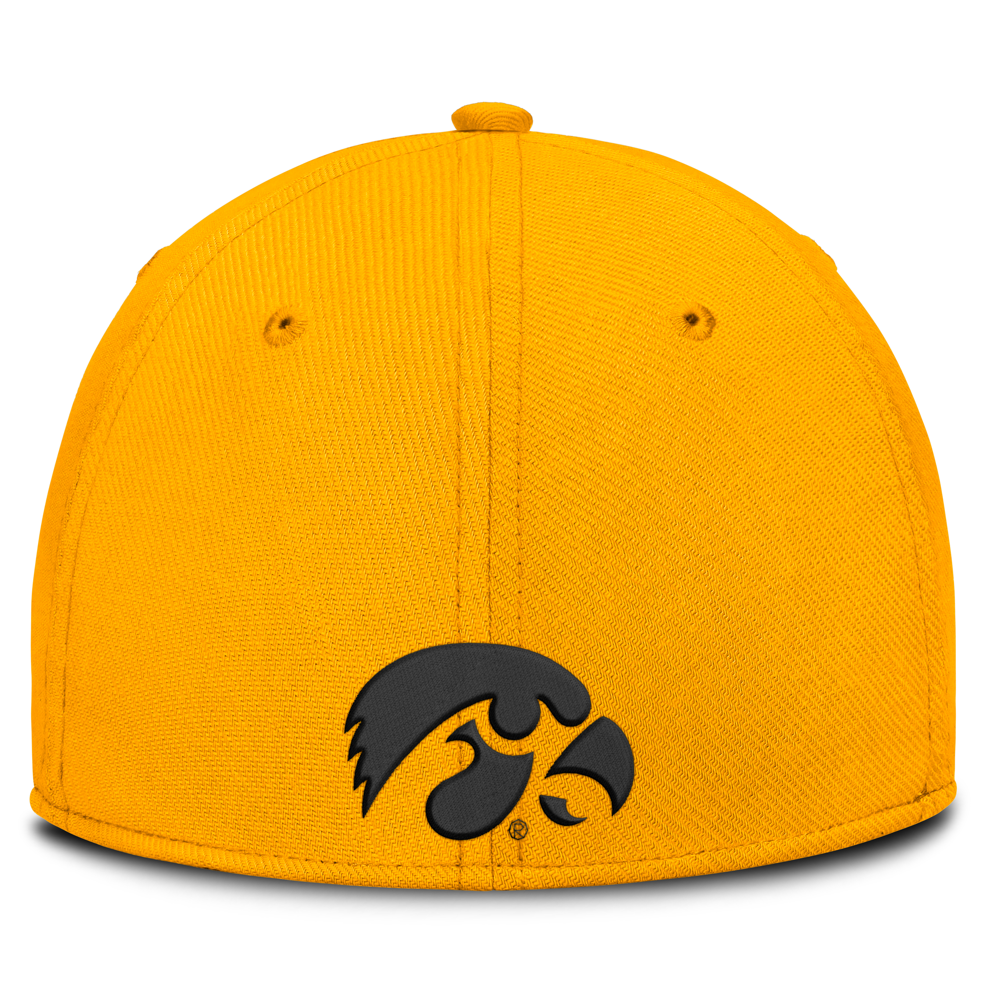 Casquette Nike Iowa Hawkeyes dorée pour homme, logo Swoosh et technologie Dri-FIT.