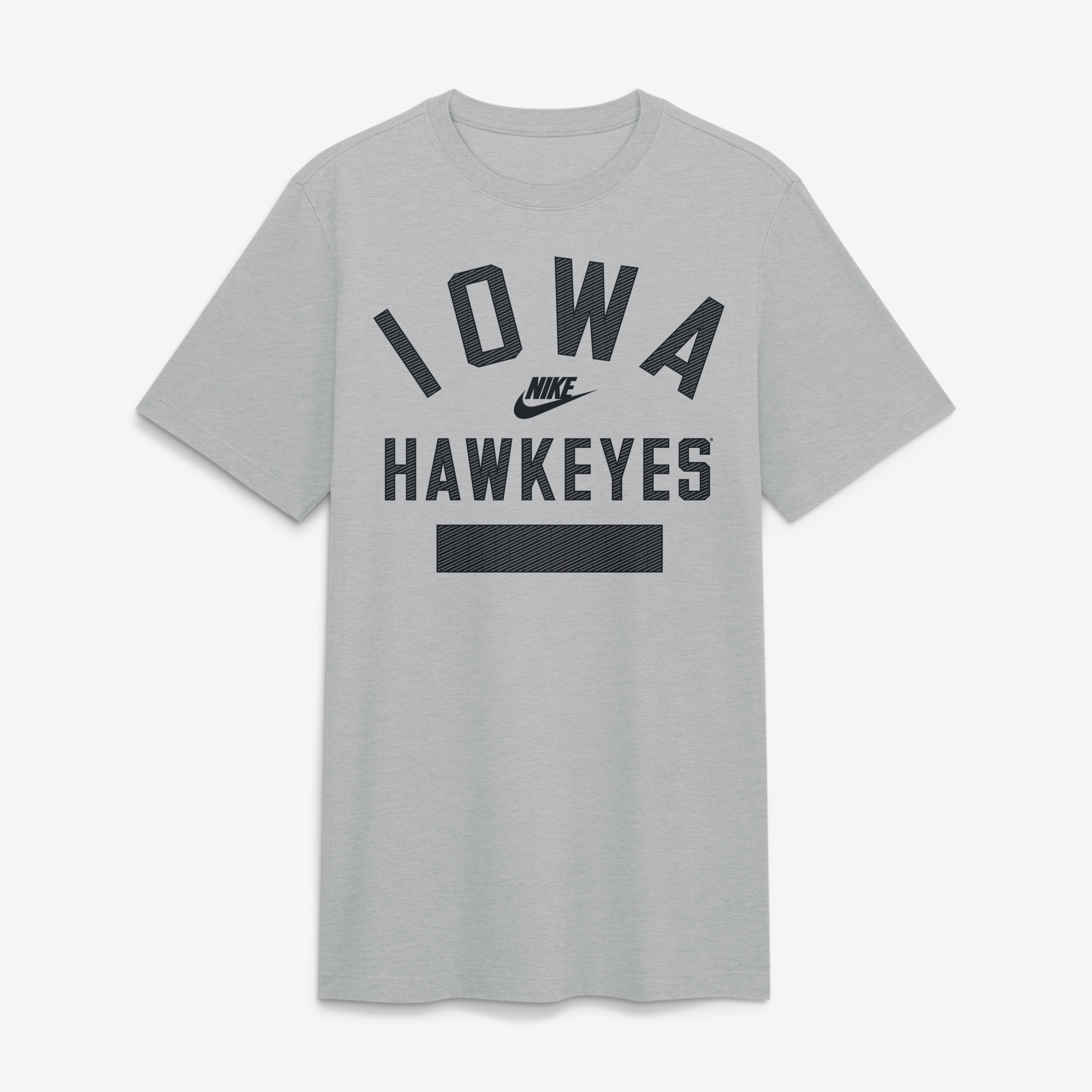 Men's Nike  Heather Gray Iowa Hawkeyes Arch Wordmark Legacy Tri-Blend T-Shirt