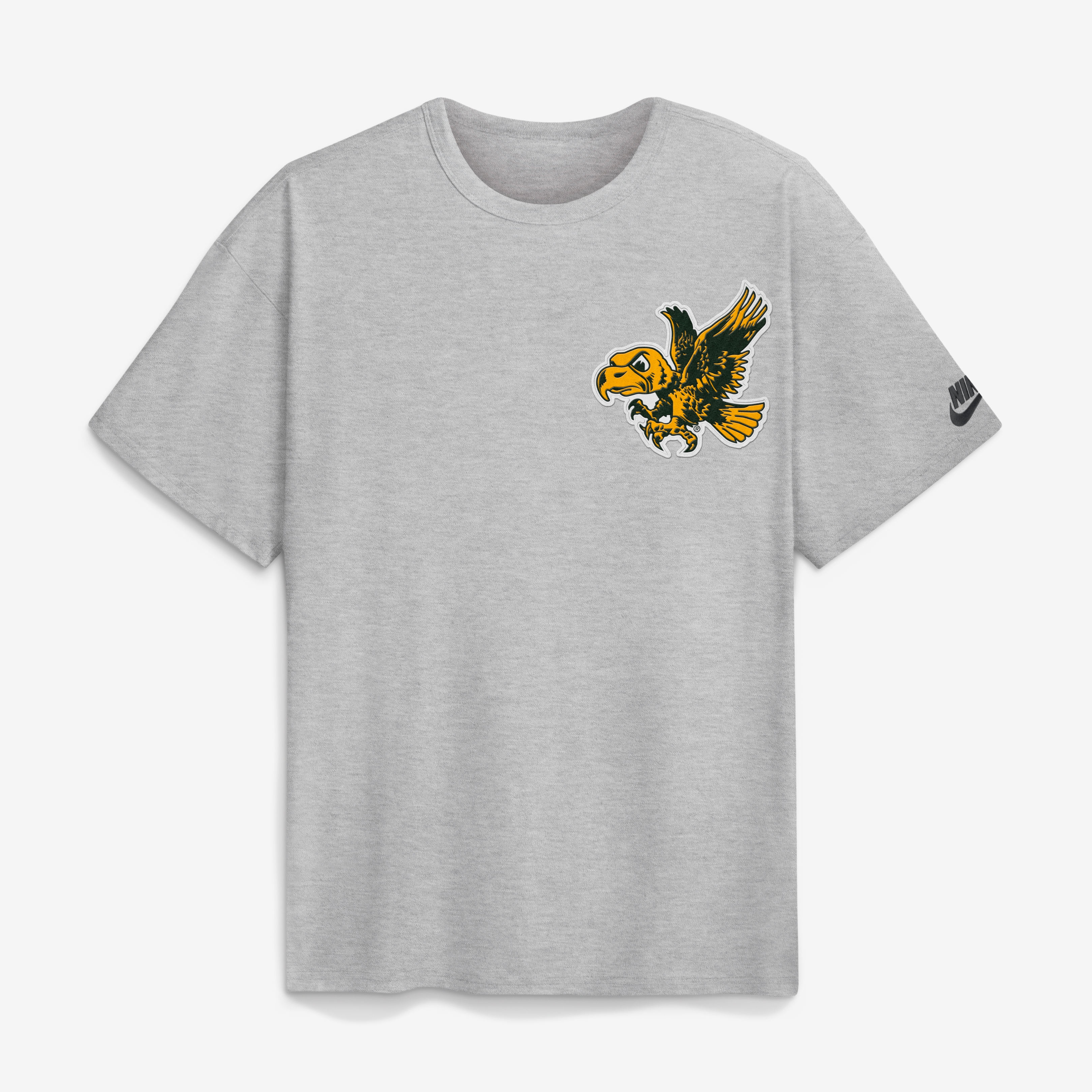 Men's Nike Heather Gray Iowa Hawkeyes Legacy Logo Max90 T-Shirt