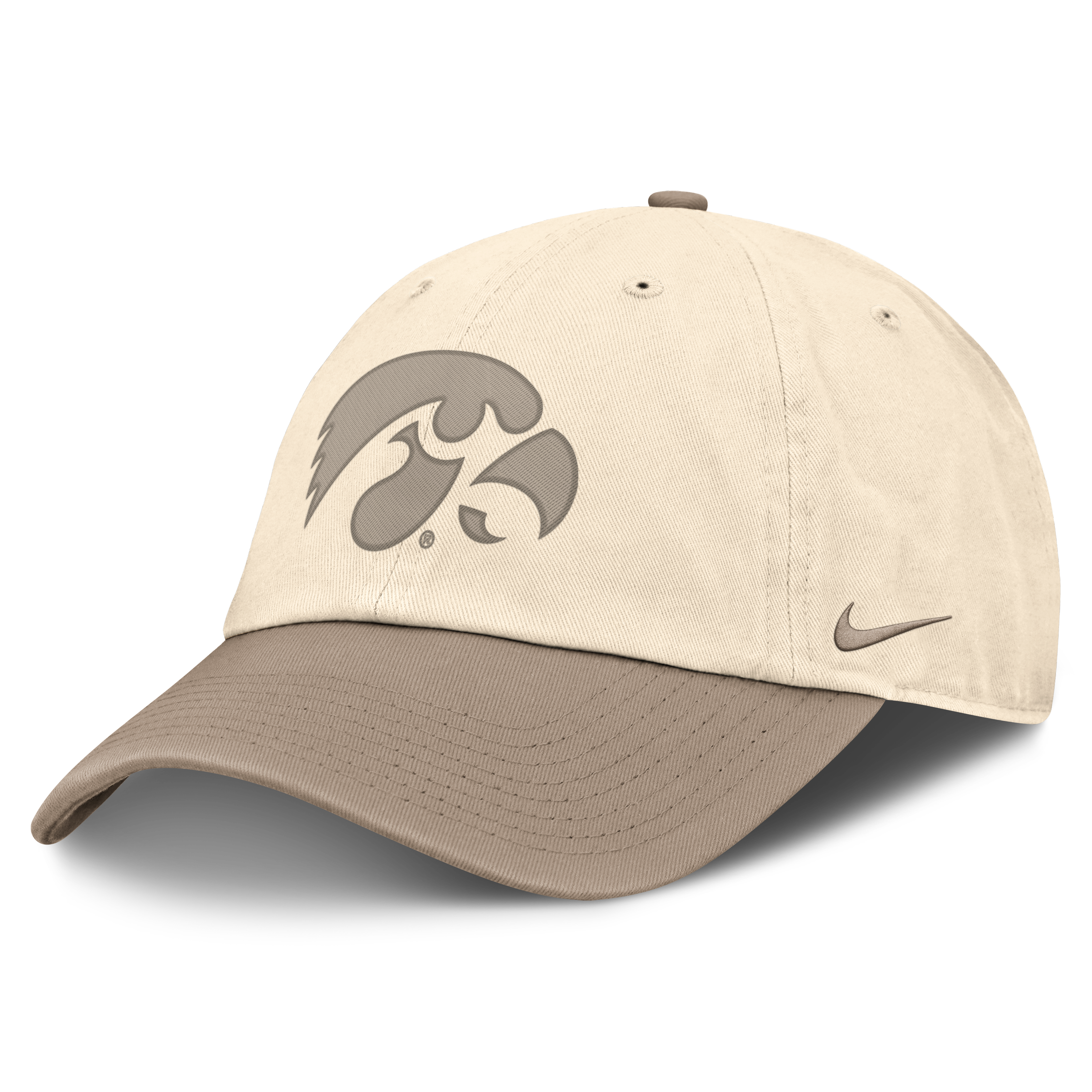 Men's Nike Natural/Khaki Iowa Hawkeyes Two-Tone Club Adjustable Hat