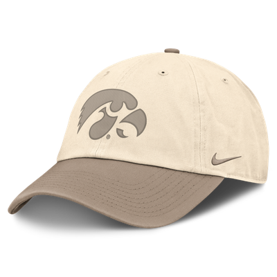 Iowa Hawkeyes Nike Two-Tone Club Adjustable Hat - Natural/Khaki