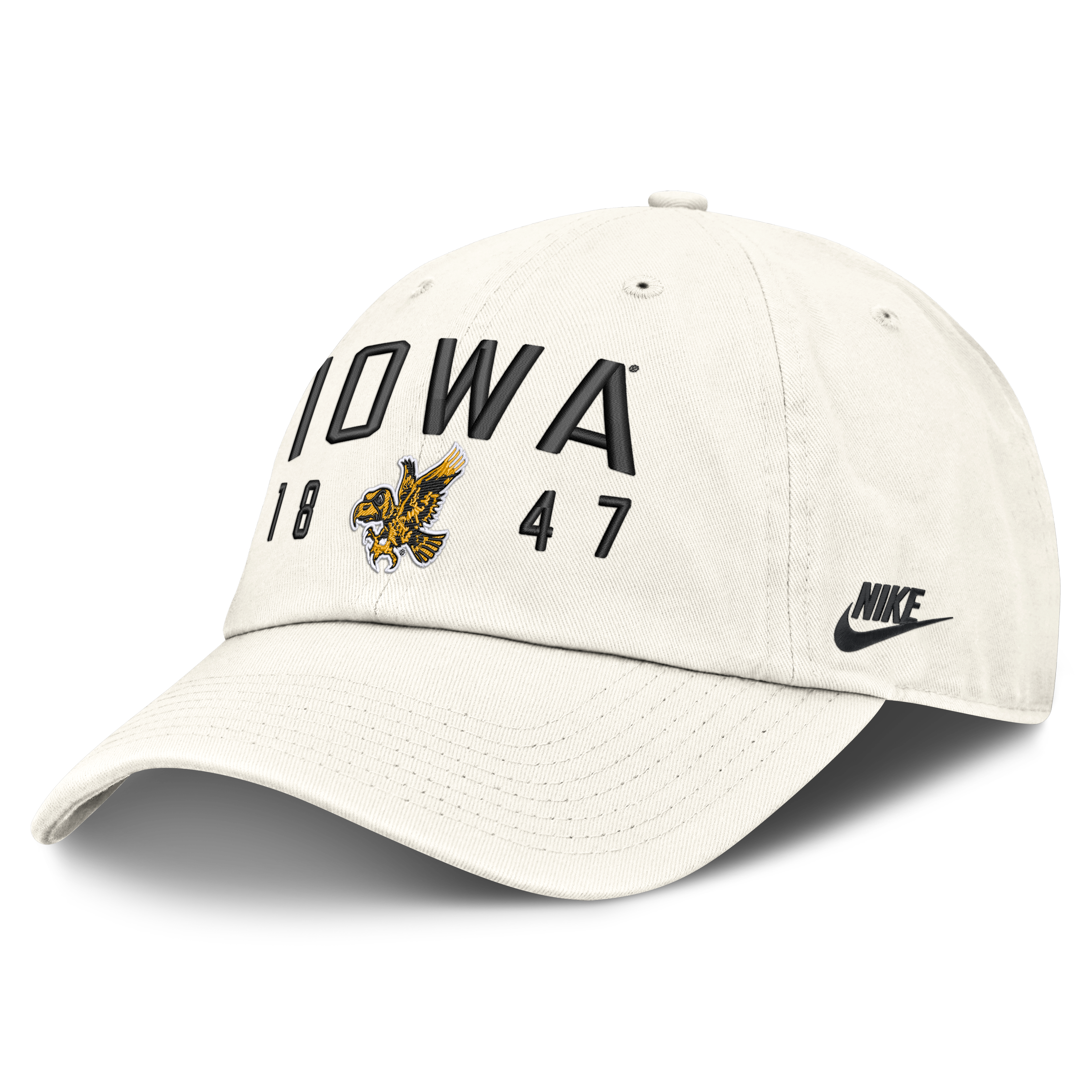 Casquette ajustable Nike blanche Iowa Hawkeyes Legacy Letter & Location Club pour homme