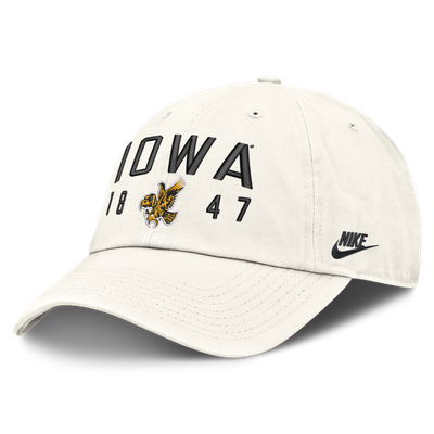  Iowa Hawkeyes Nike Legacy Letter & Location Club Adjustable Hat - White
