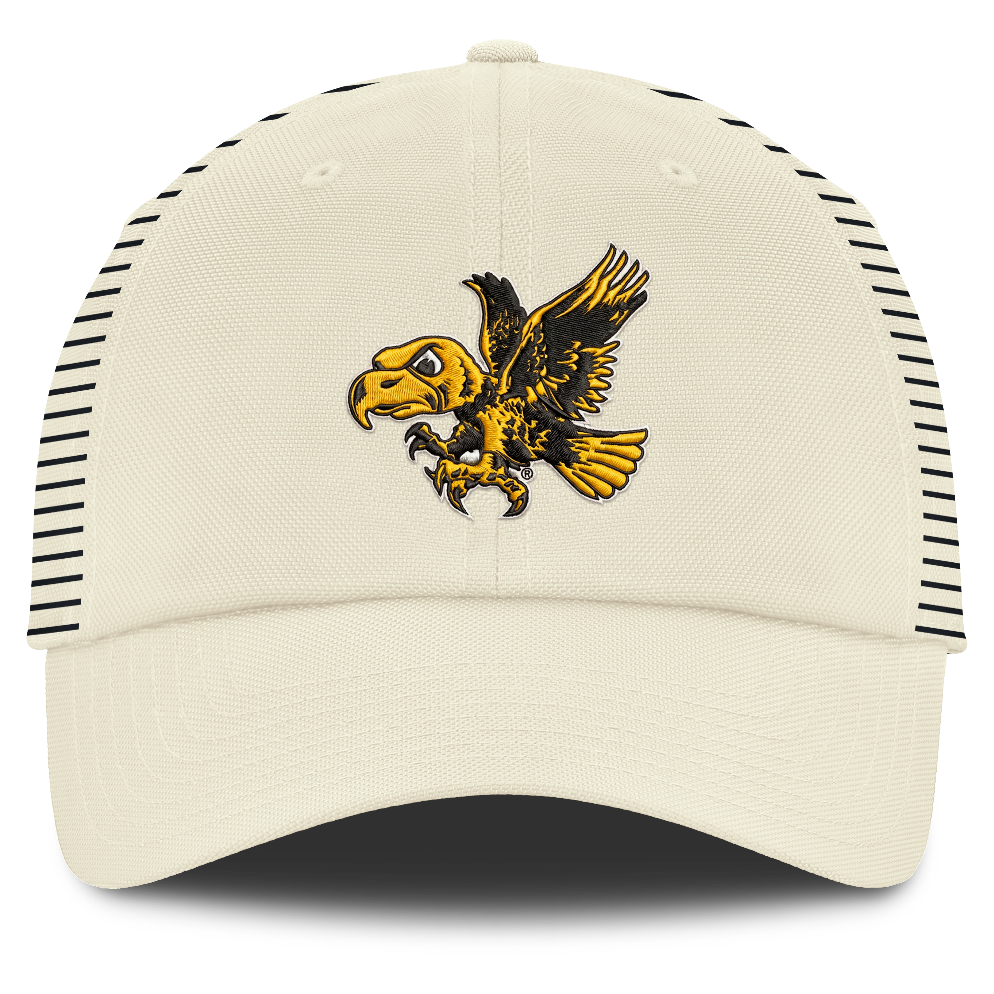 Casquette Nike blanche pour homme Iowa Hawkeyes Vault Logo Stripe Club Dri-FIT ajustable