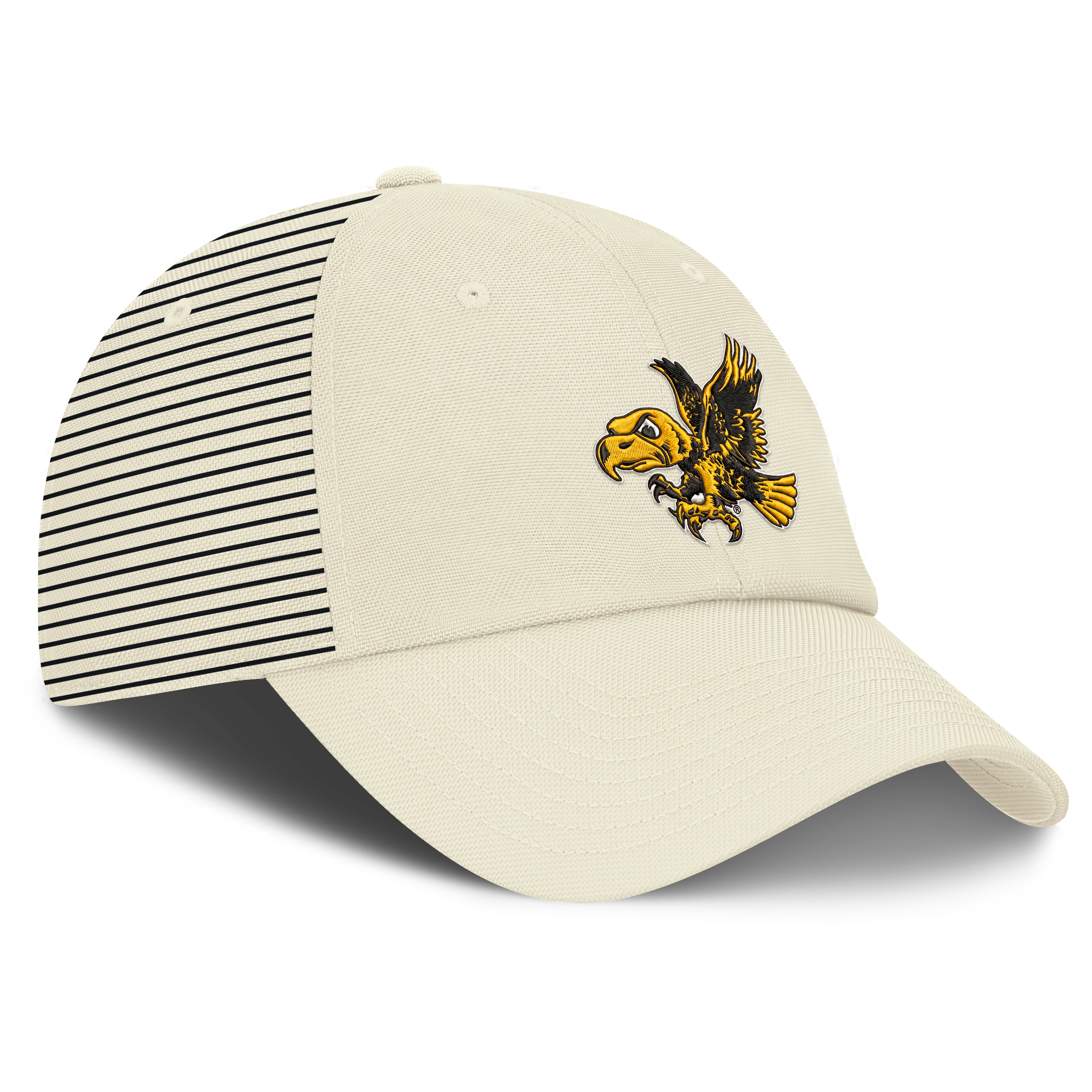 Casquette Nike blanche pour homme Iowa Hawkeyes Vault Logo Stripe Club Dri-FIT ajustable