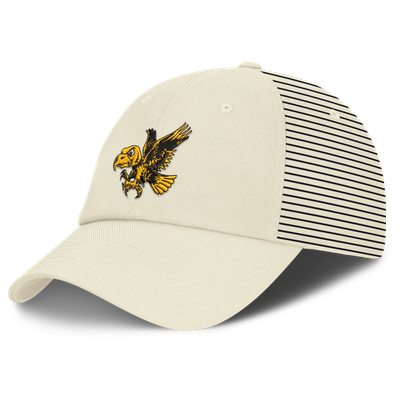 Iowa Hawkeyes Nike Vault Logo Striped Club Dri-FIT Adjustable Hat - White