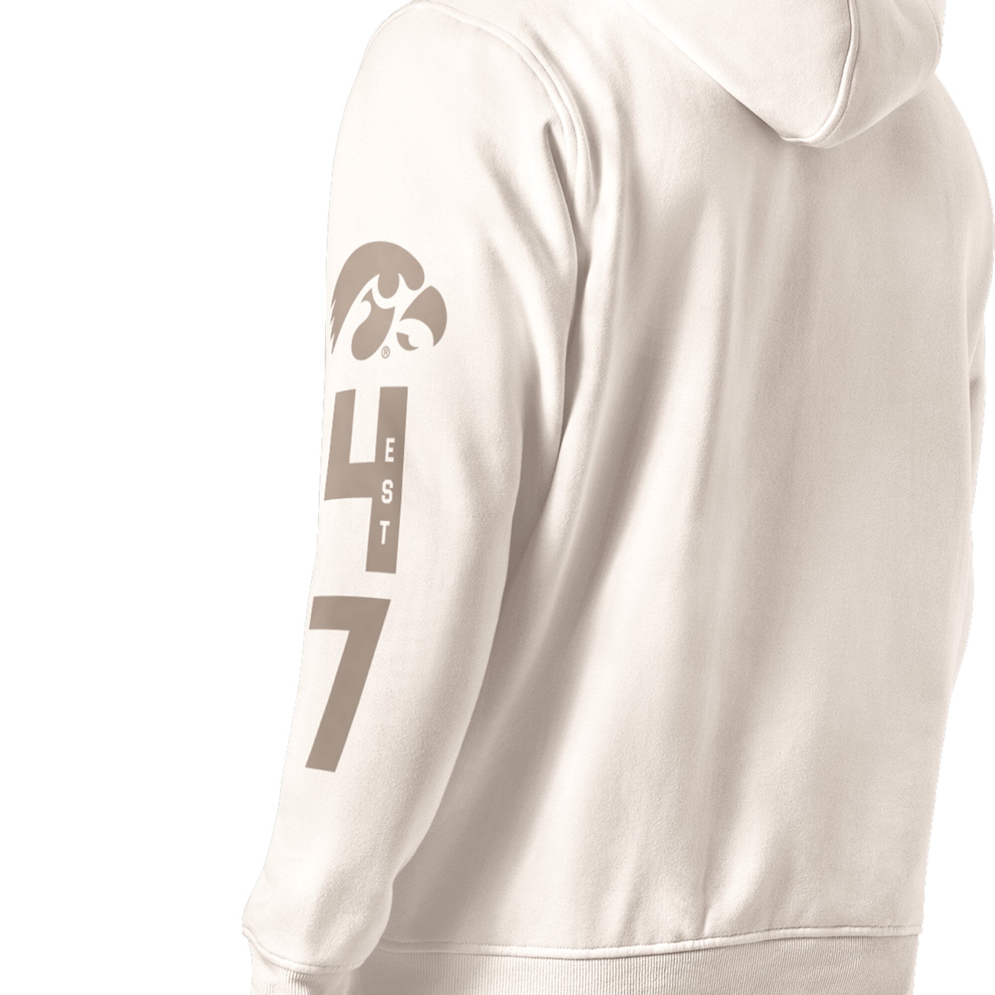 Sweat à capuche Starter Cream pour homme, inspiré des vestiaires Iowa Hawkeyes.